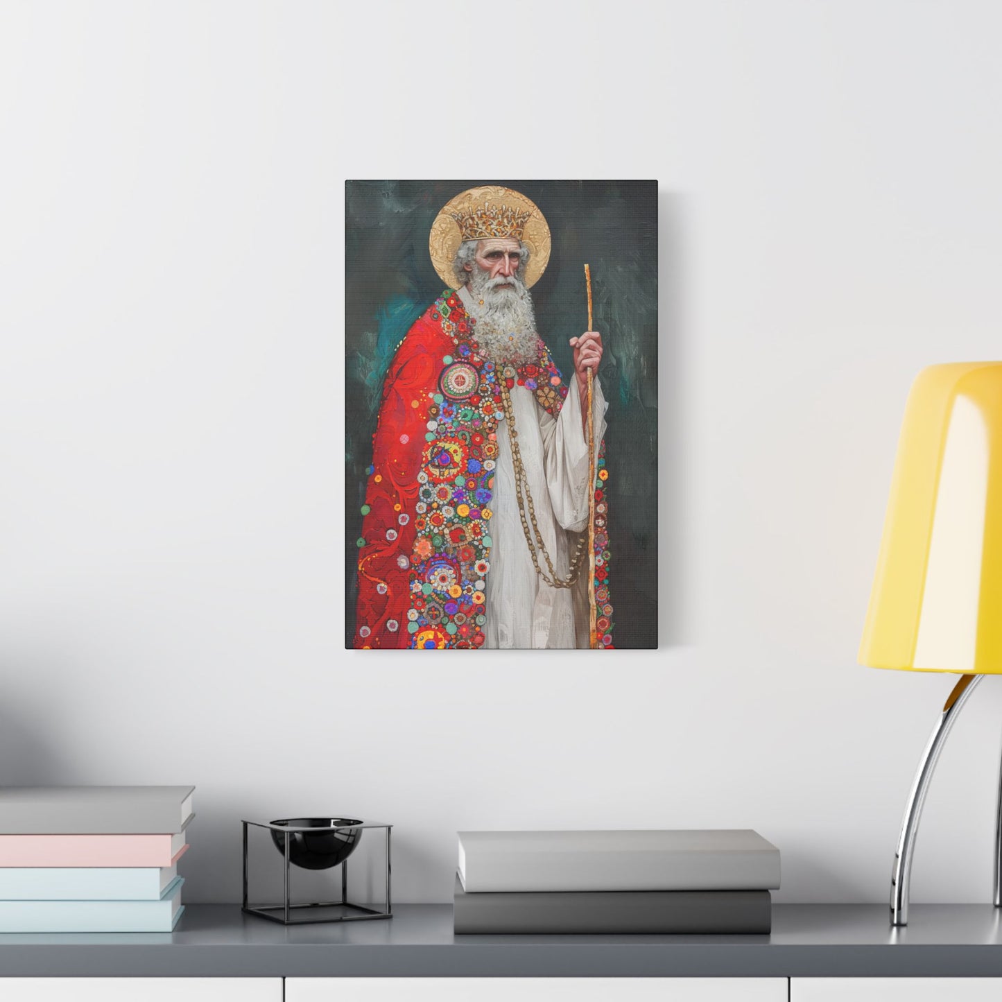 Saint Richard the Pilgrim / Richard of Wessex - Museum Wrapped Canvas - Sanctified Souls Print - Religious Art for your Home