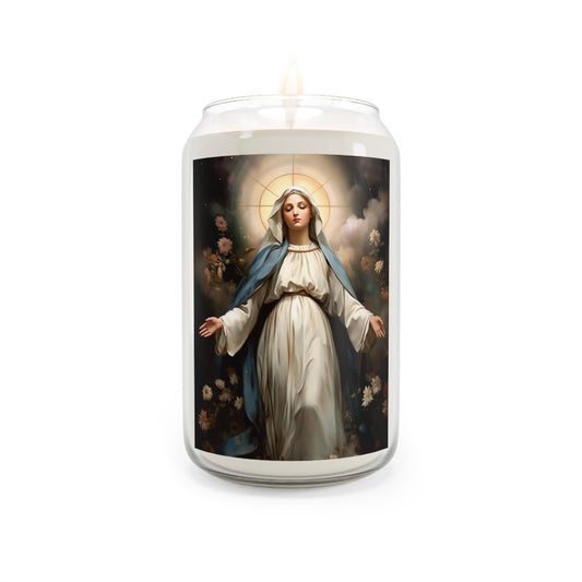 Ethereal Beauty - The Immaculate Mother - Scented Prayer Candle, 13.75oz - Tall Size - Religious Prayer Candle - Immaculate Mary