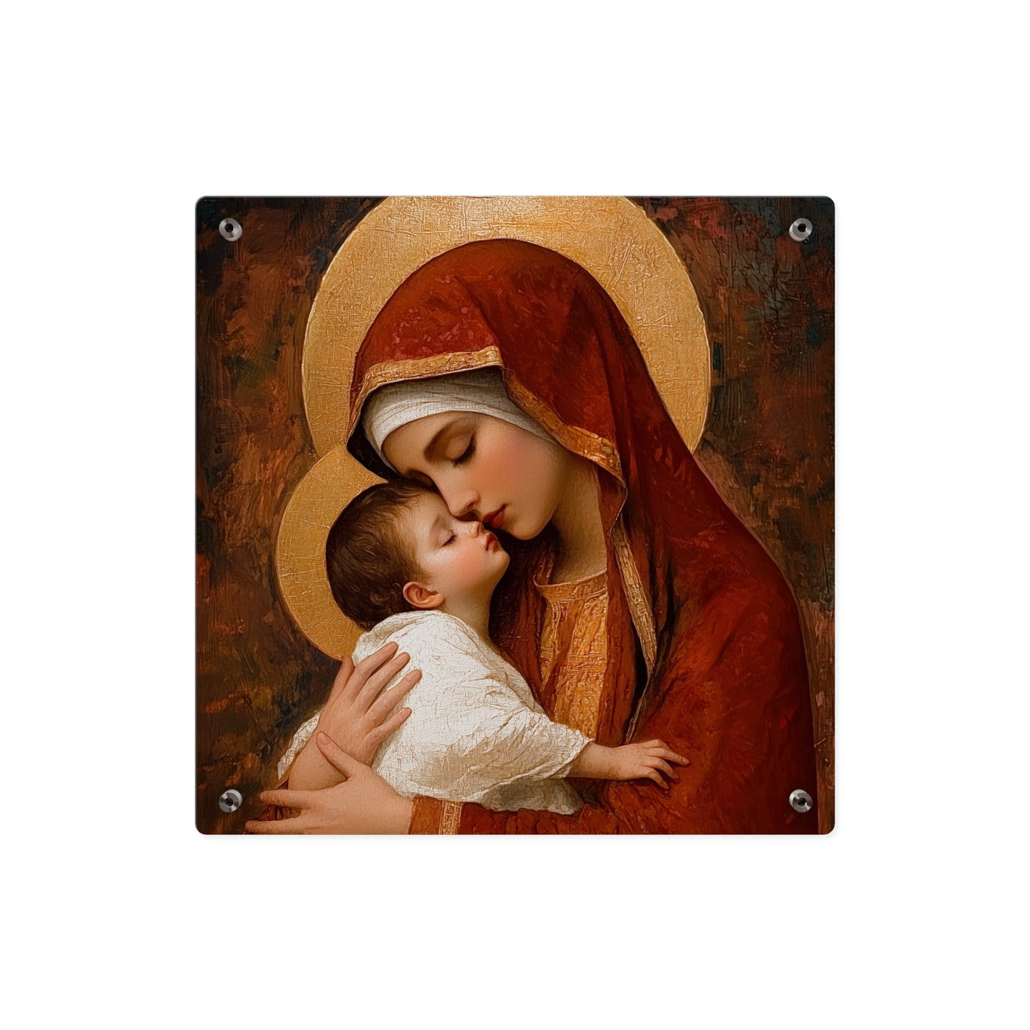 Our Lady of Tenderness - Mother Mary and the Christ Child - Marian Art - Wall Art Panel - Ready to Hang Acrylic Print - Catholic Art