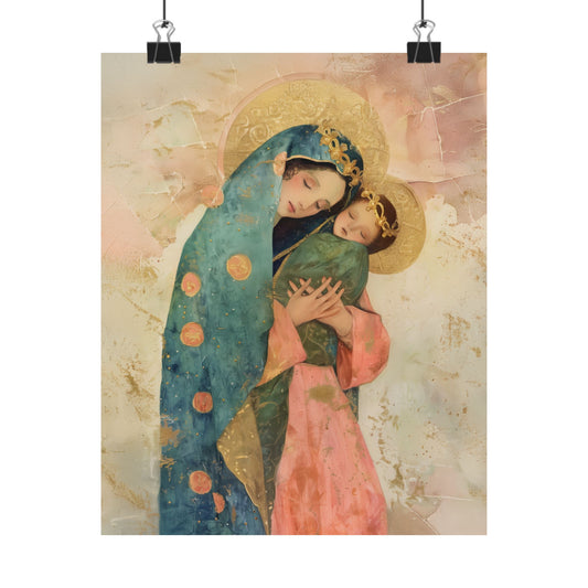 The Sweet Advocate of Souls - Mary, Help of Christians - Sanctified Souls Print - Multiple Sizes - Premium Matte Vertical Posters