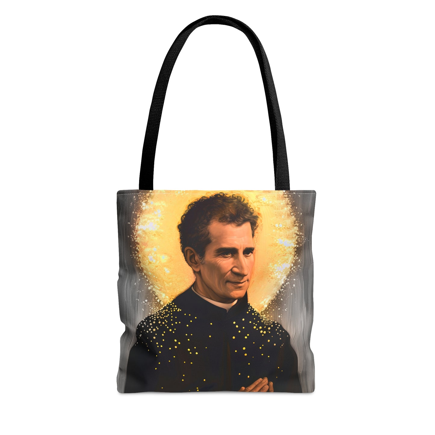 Saint John Bosco Tote Bag - Purse - Three sizes - Large Medium Small Faith Art Bag - Catholic faith carry-all purse - Double Sided