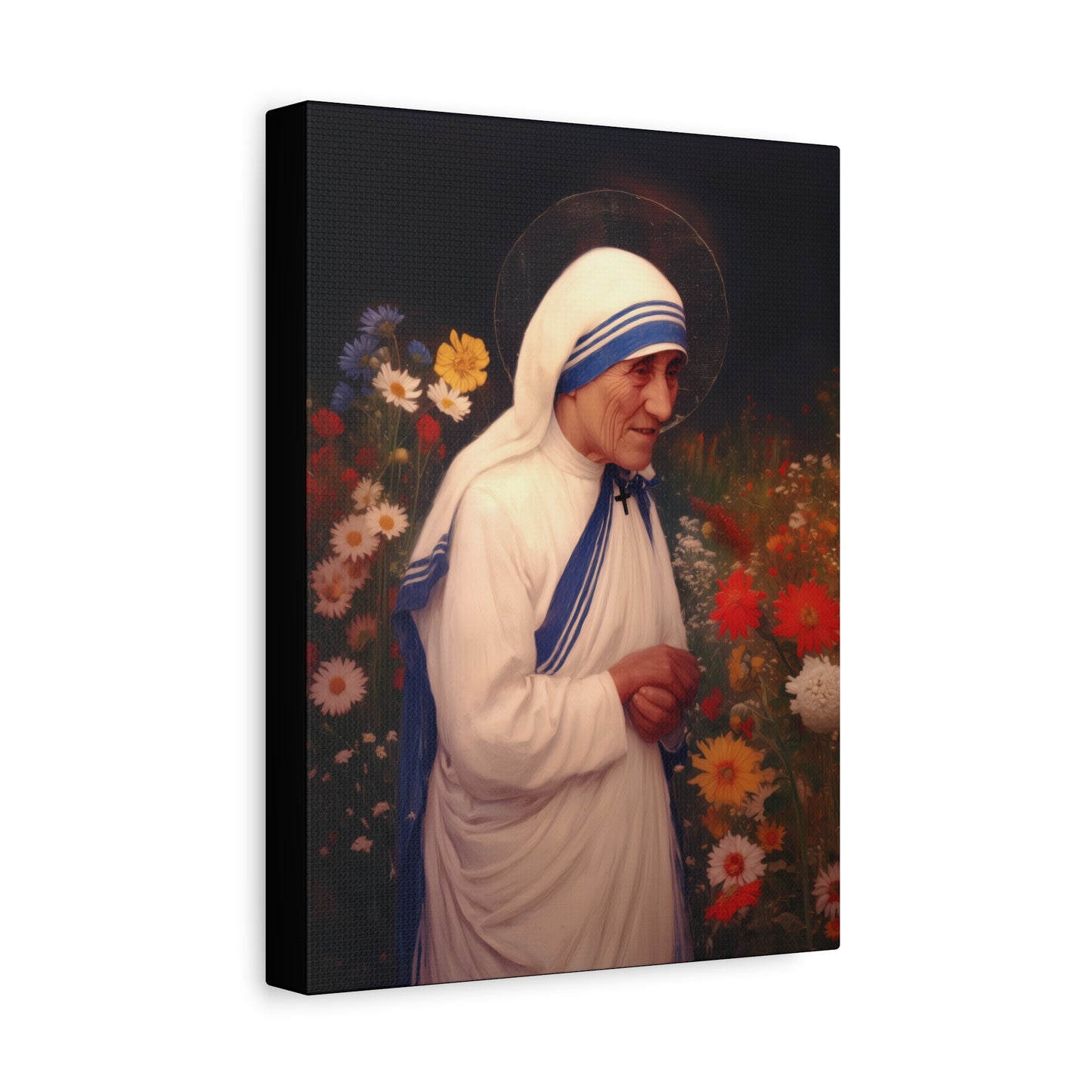 Saint Teresa of Calcutta -  Museum Wrapped Canvas - Sanctified Souls Print - Religious Art for your Home - Catholic Patron Saint Art