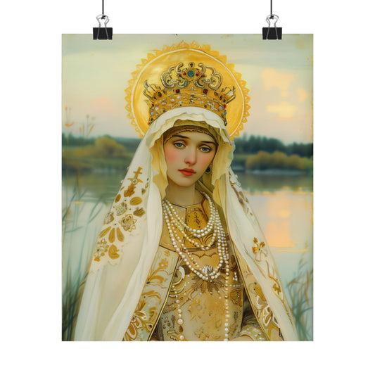 Saint Olga of Kyiv - Sanctified Souls Print - Multiple Sizes - Premium Posters - Catholic Art - Christian painting