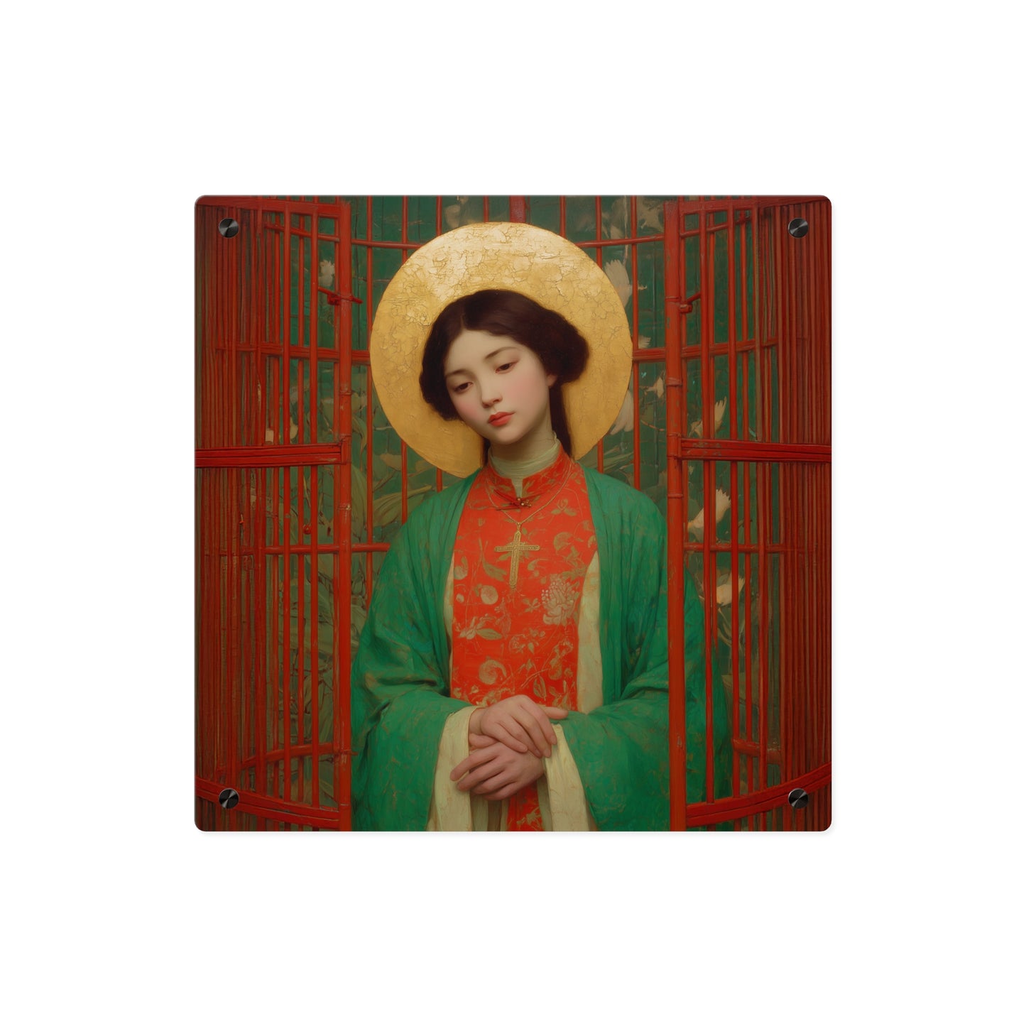 Saint Agnes Tsao Kou Ying  Wall Art Panel - Ready to Hang Acrylic Print - Catholic Saint Art - Patron Saint Print - No Frame needed