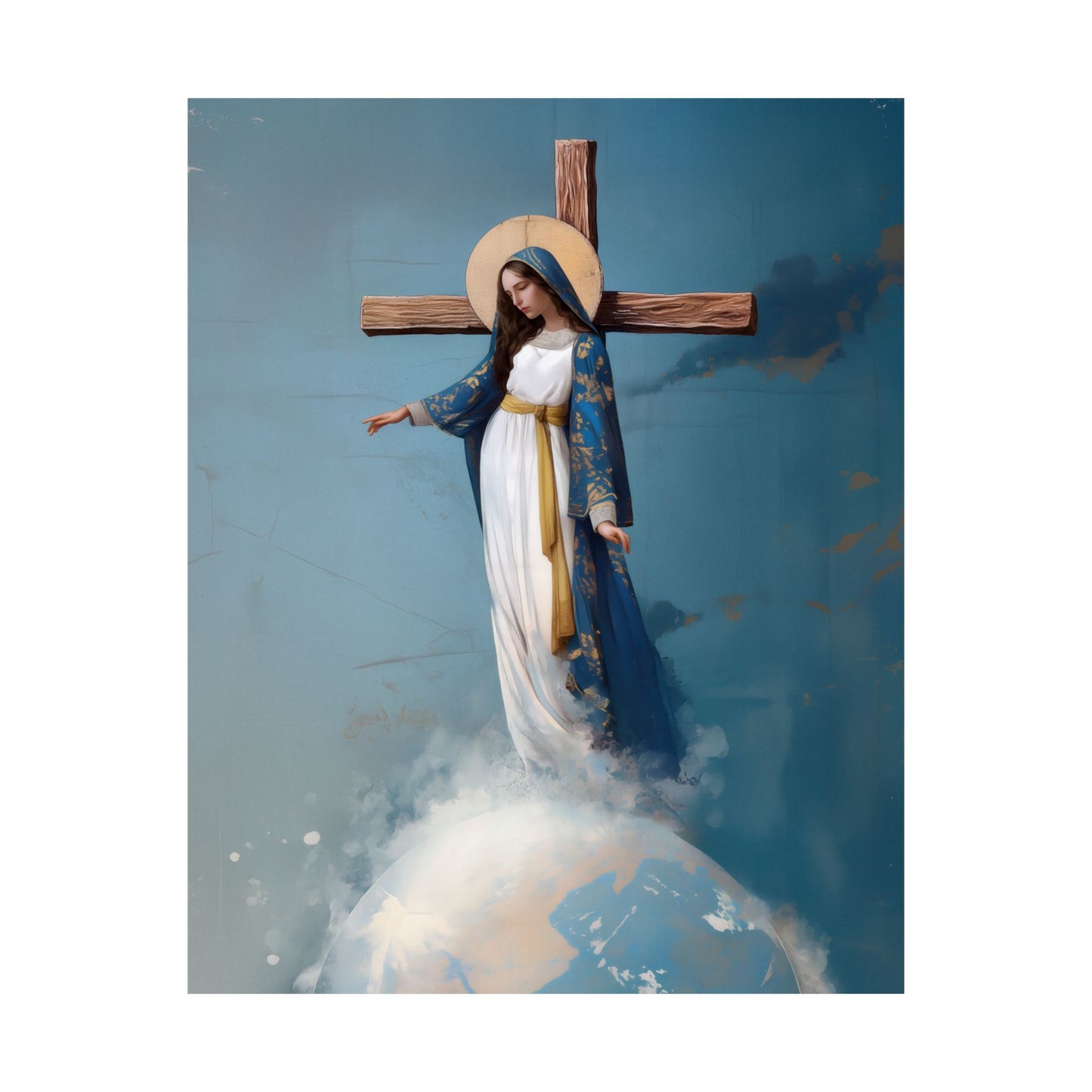 The Lady Of All Nations - Marian Devotion - Mother Mary - Sanctified Souls Print - Multiple Sizes - Premium Matte Vertical Posters
