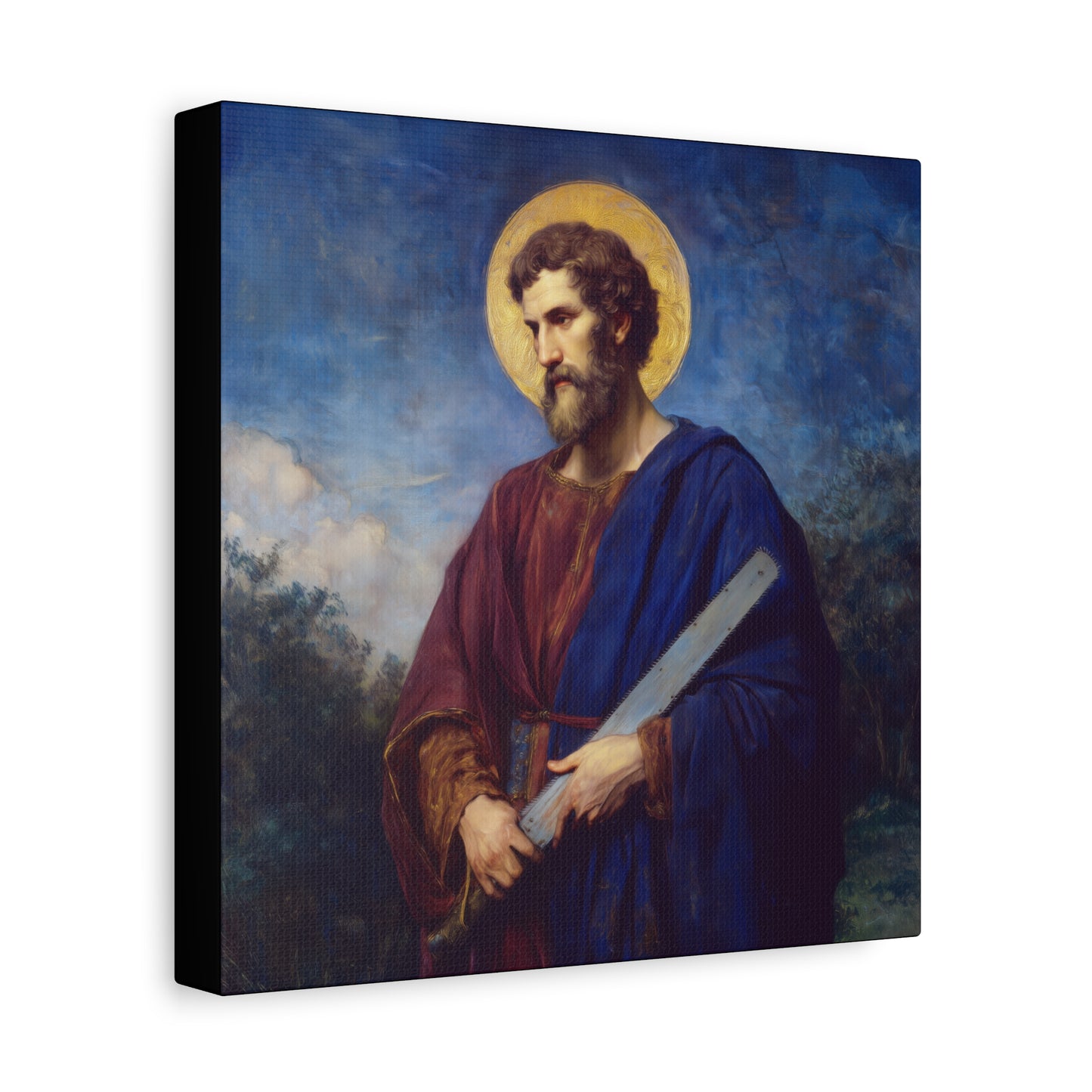 Saint Simon the Apostle  - Gallery Wrapped Canvas - Print - Religious Art for your Home - Catholic Art