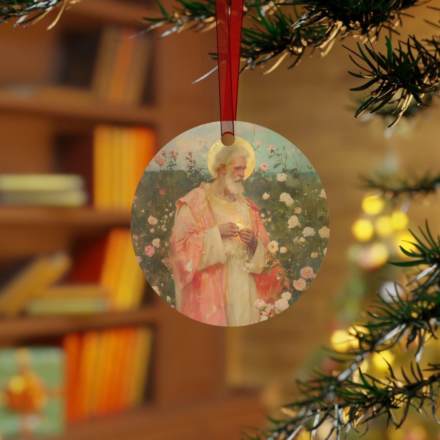 Saint Valentine Metal Ornament - Religious Holiday Christmas Ornament and Keepsake - Prayer Ornament - Catholic Gift