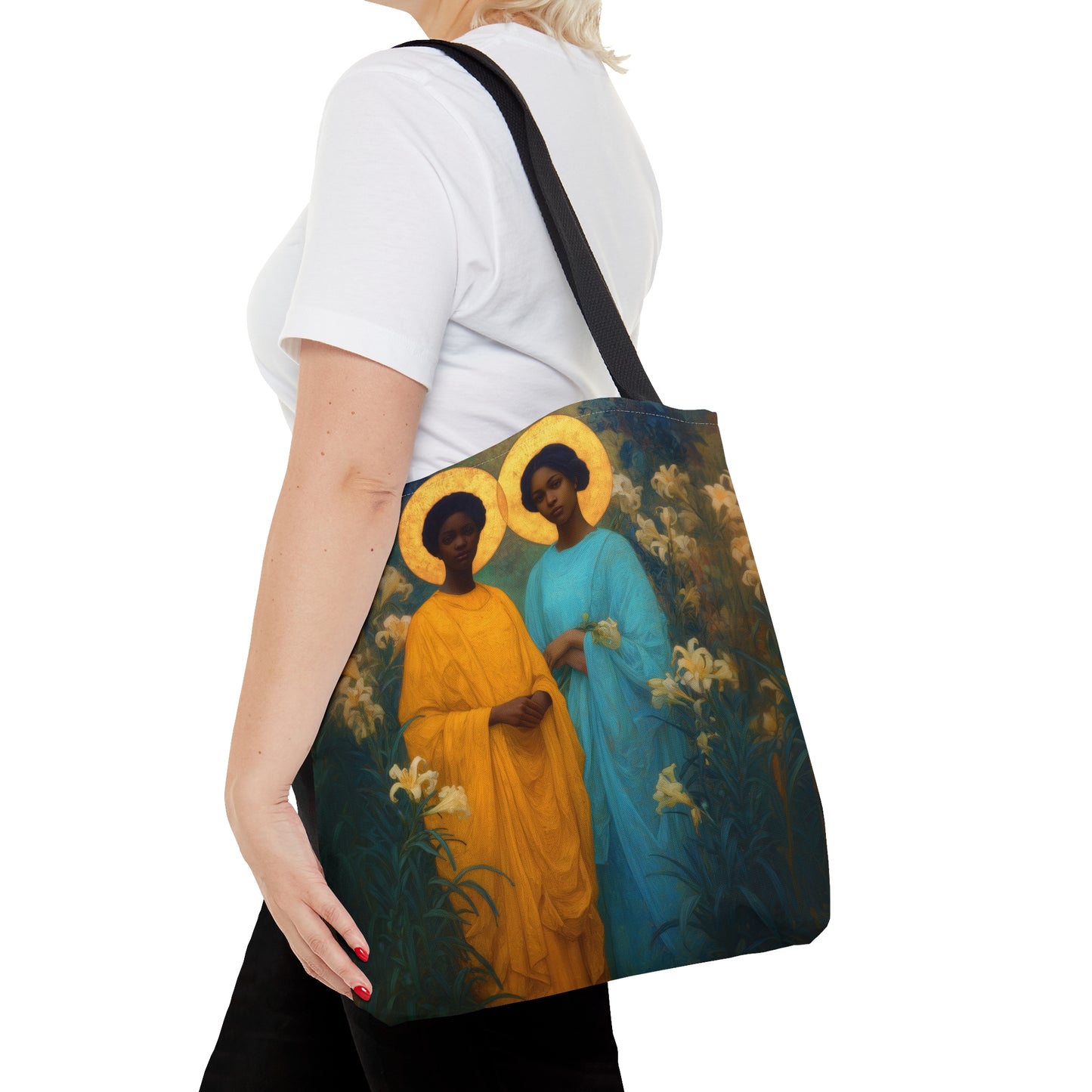 Saint Perpetua and Saint Felicity - Tote Bag - Large Medium Small Faith Art Bag - Bible Study Faith Purse - Double Sided
