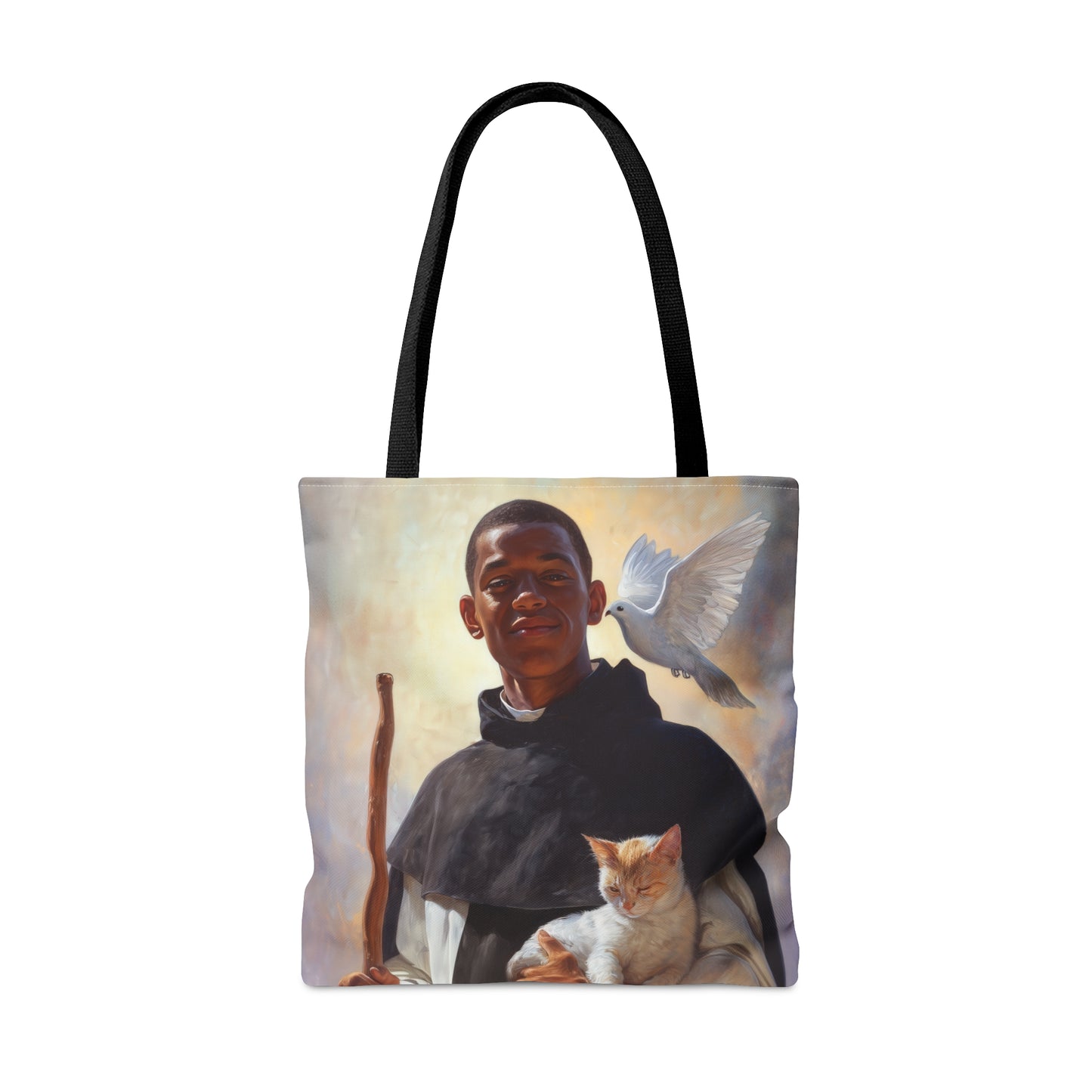 Saint Martin de Porres - Tote Bag - Large Medium Small Faith Art Bag - Catholic Faith Purse