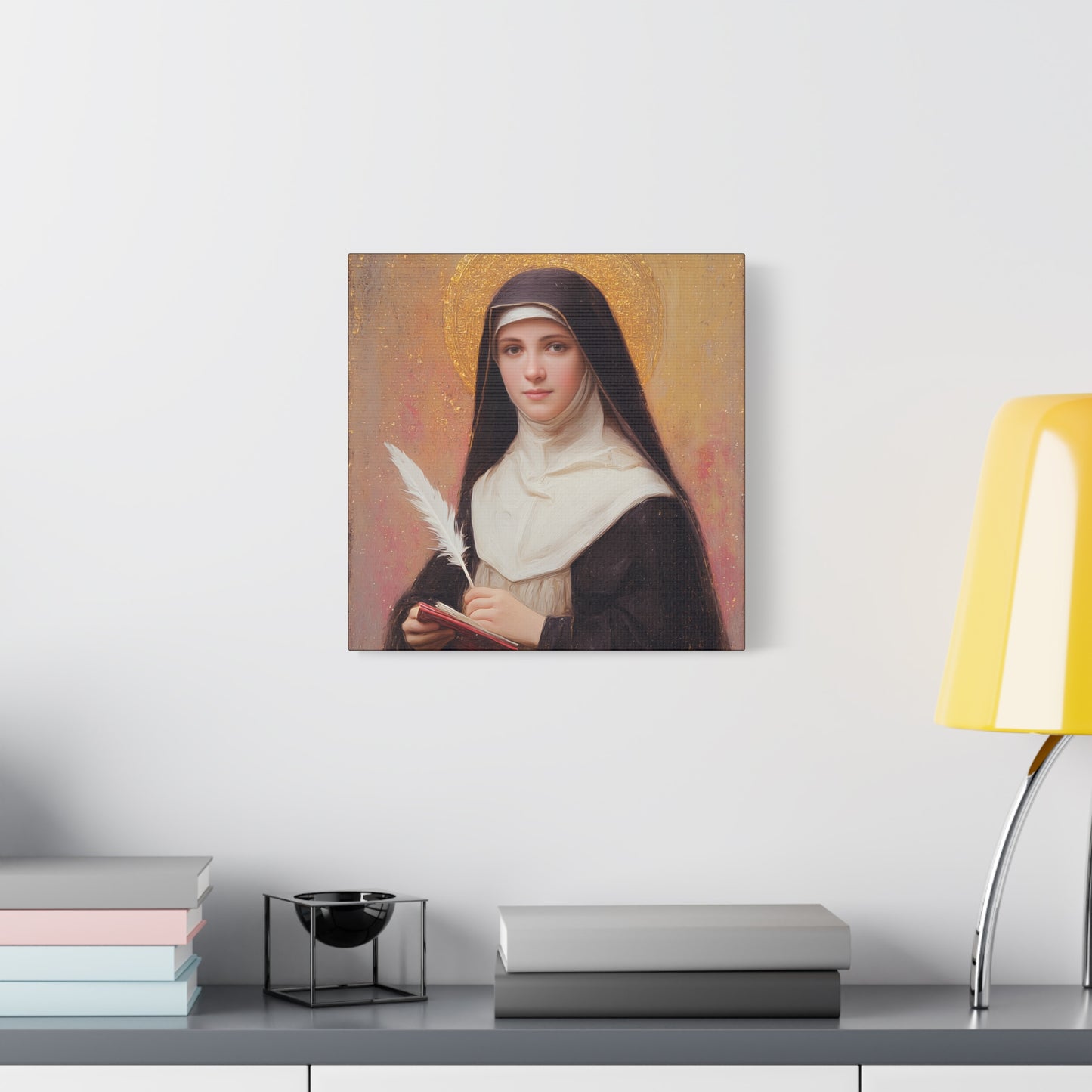 Saint Mechtildis / Mechtide of Hefta / Mechthild of Hackeborn - Gallery Wrapped Canvas - Print - Religious Art for your Home - Catholic Art