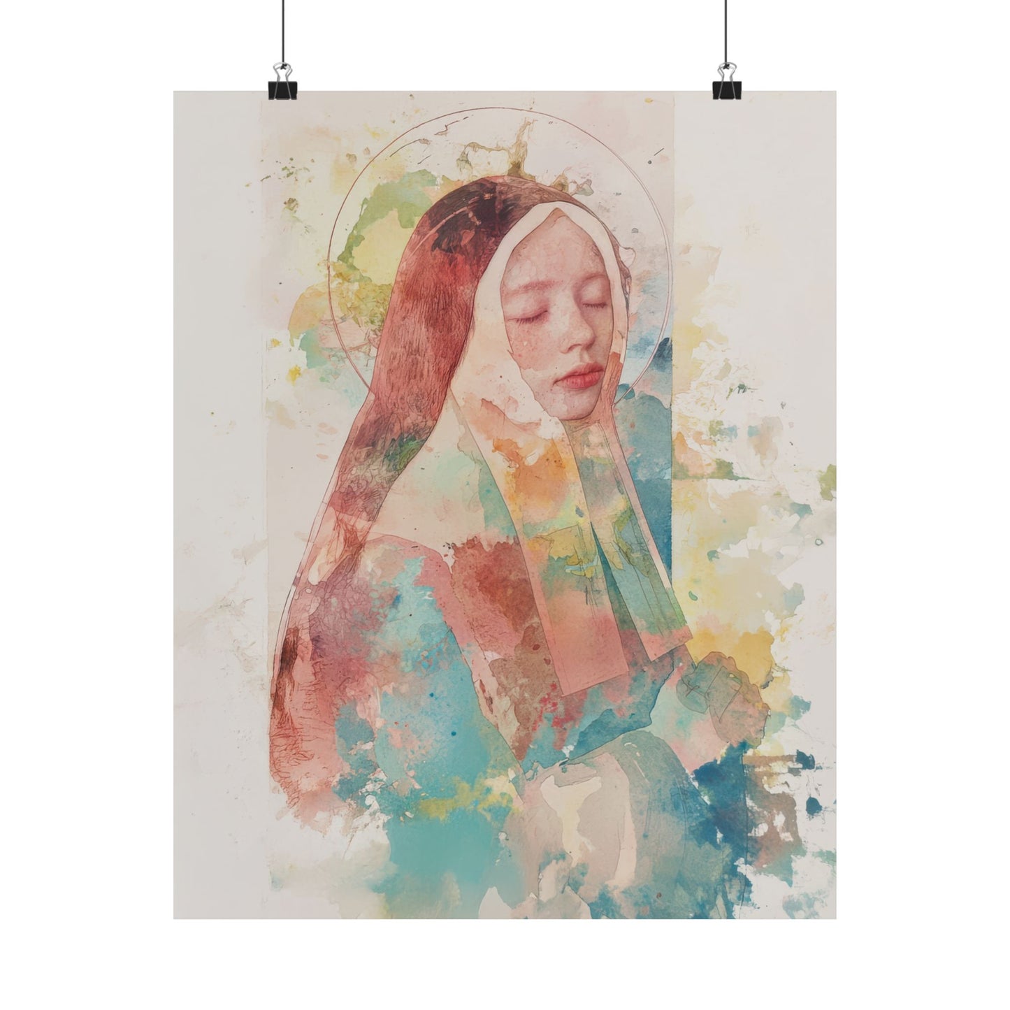 Saint Bernadette  - Sanctified Souls Print - Multiple Sizes - Premium Matte Vertical Posters - Catholic
