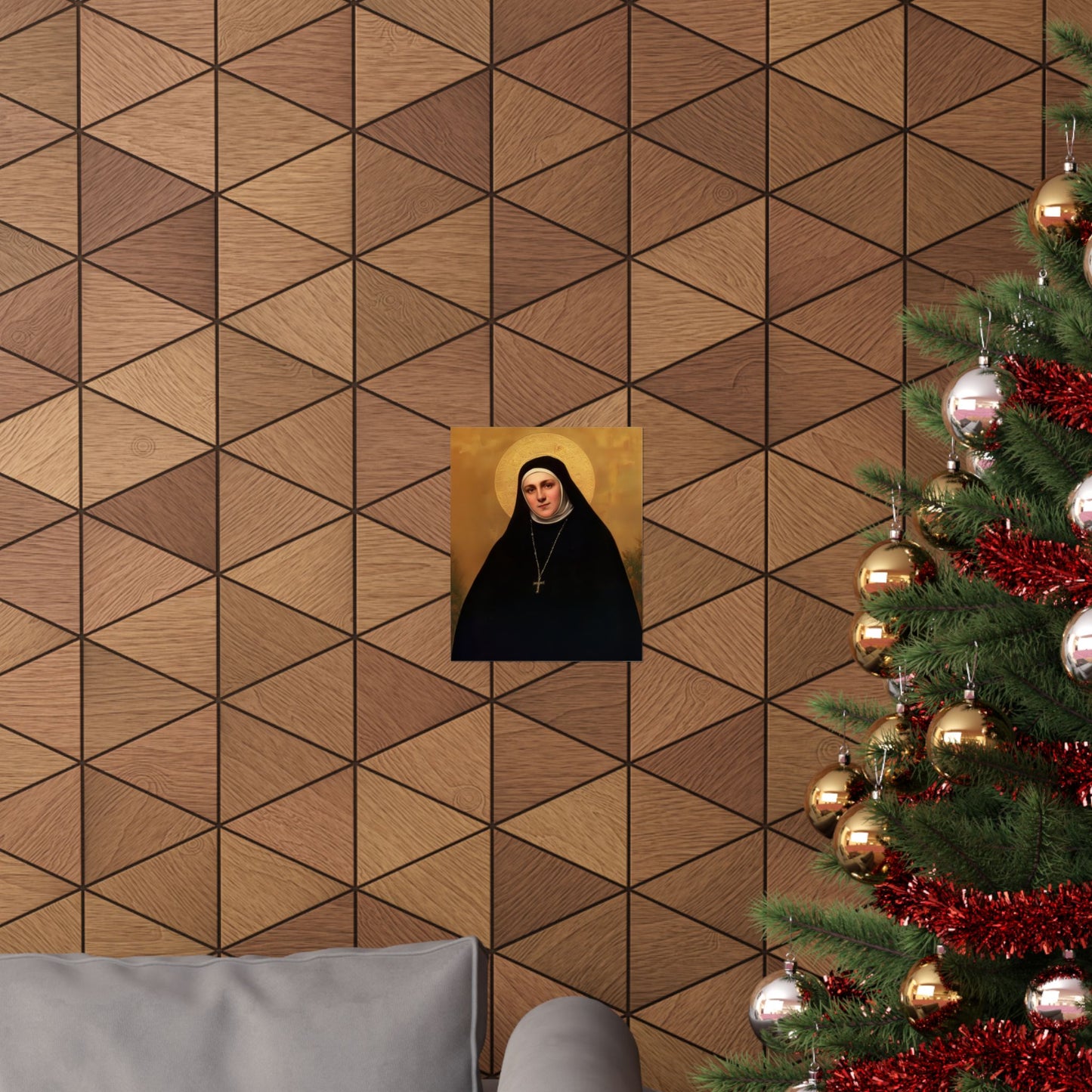 Saint Geltrude Caterina Comensoli - Sanctified Souls Print - Multiple Sizes - Premium Matte Vertical Posters
