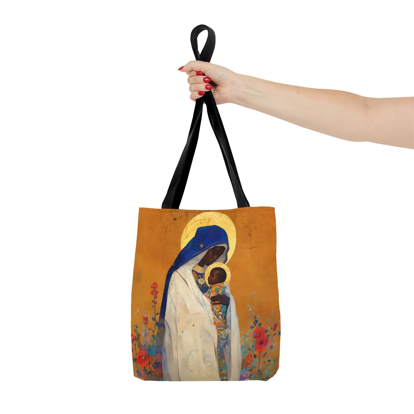 The Divine Embrace- Our Lady of Kibeho's Love Tote Bag - Large Medium Small Faith Art Bag - Catholic Faith Purse - Religious Carry All