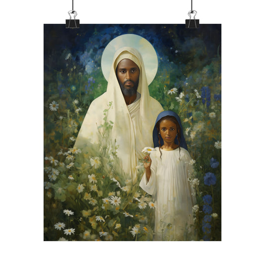 Saint Joachim Print - Father of Virgin Mary - Patron Saint of Fathers - Multiple Sizes - Premium Matte Vertical Posters - Catholic Art
