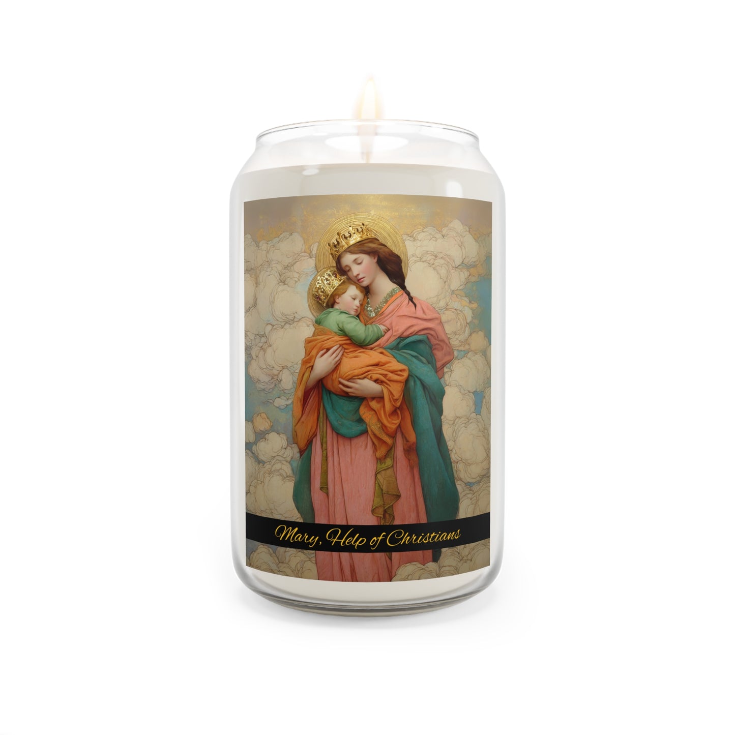 Our Lady, Strong and Tender - Mary, Help of Christians - Scented Prayer Candle, 13.75oz - Tall Size - Religious Prayer Candle