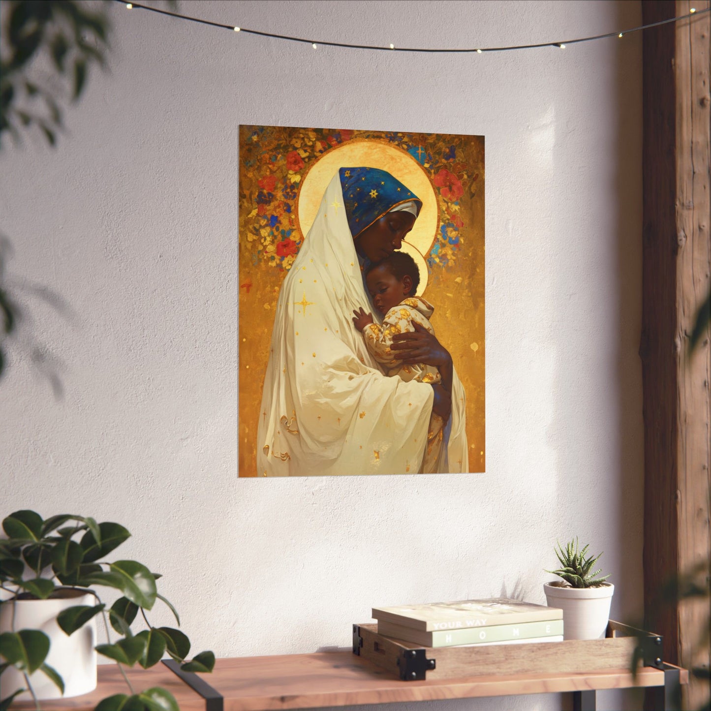 Queen of Peace and Love- Our Lady of Kibeho's Message - Sanctified Souls Print - Multiple Sizes - Premium Posters - Catholic Art - Christian