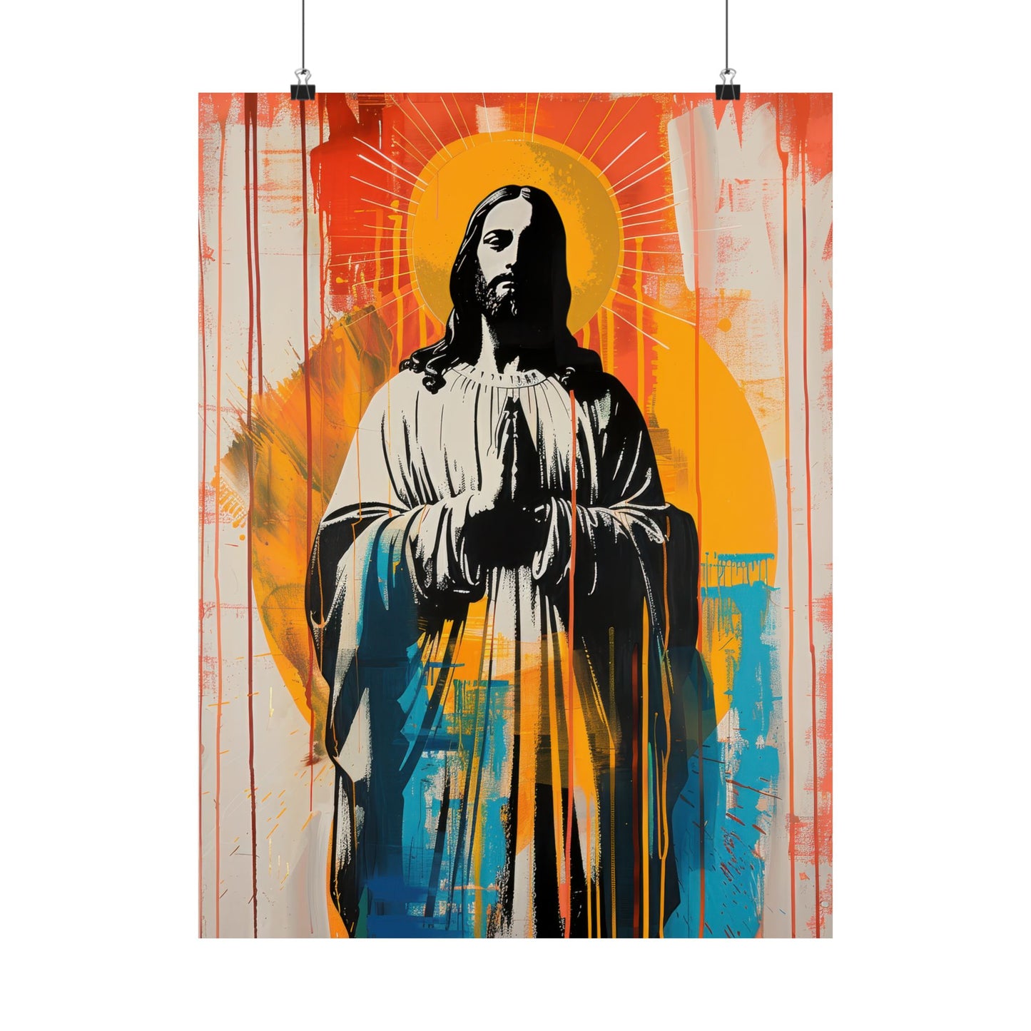 Jesus, King of Peace and Light - Sanctified Souls Print - Multiple Sizes - Premium Posters - Catholic Art - Christian painting