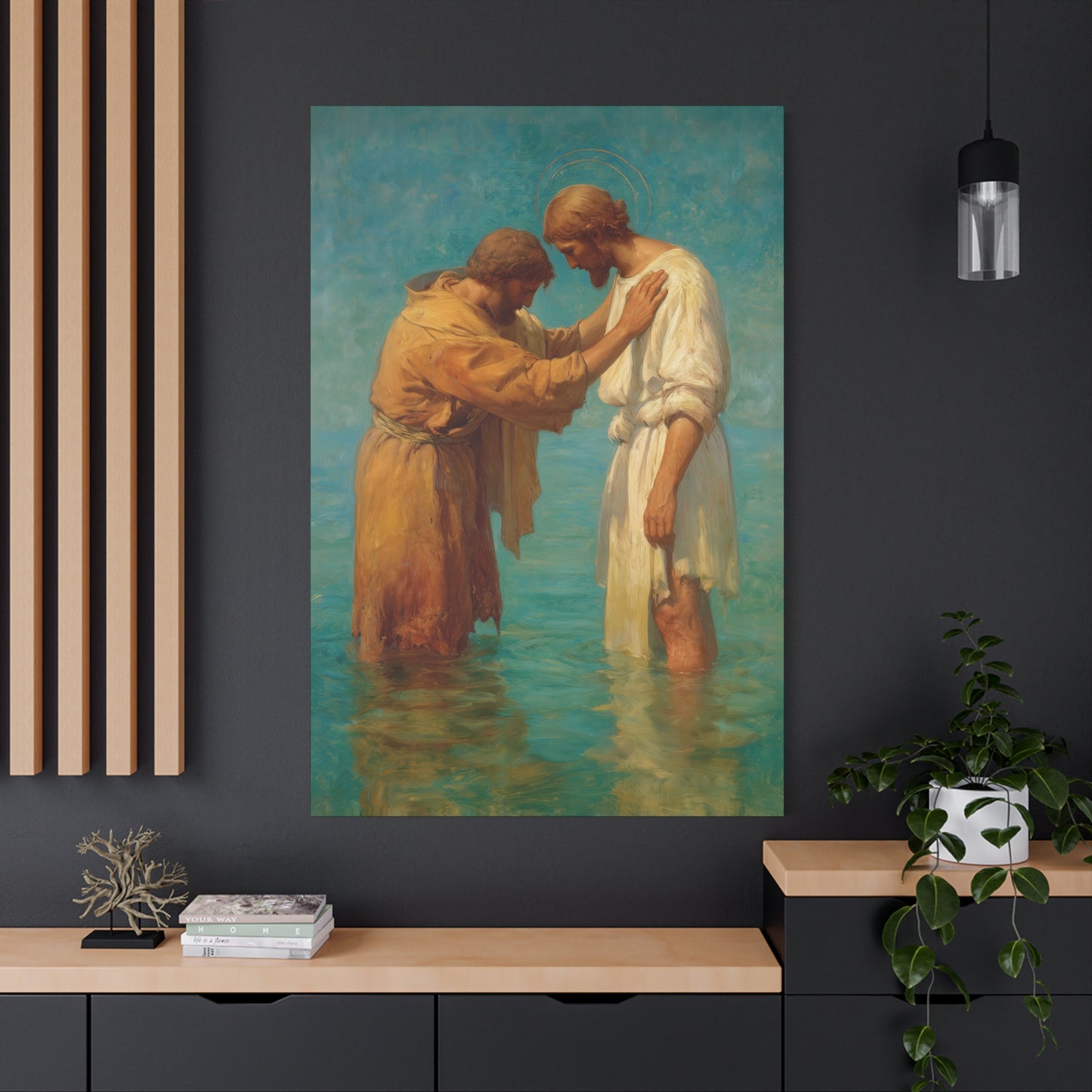 Saint John the Baptist, Servant of the Dawn - Museum Wrapped Canvas - Print - Religious Art for your Home - Christian print - Prayer Room