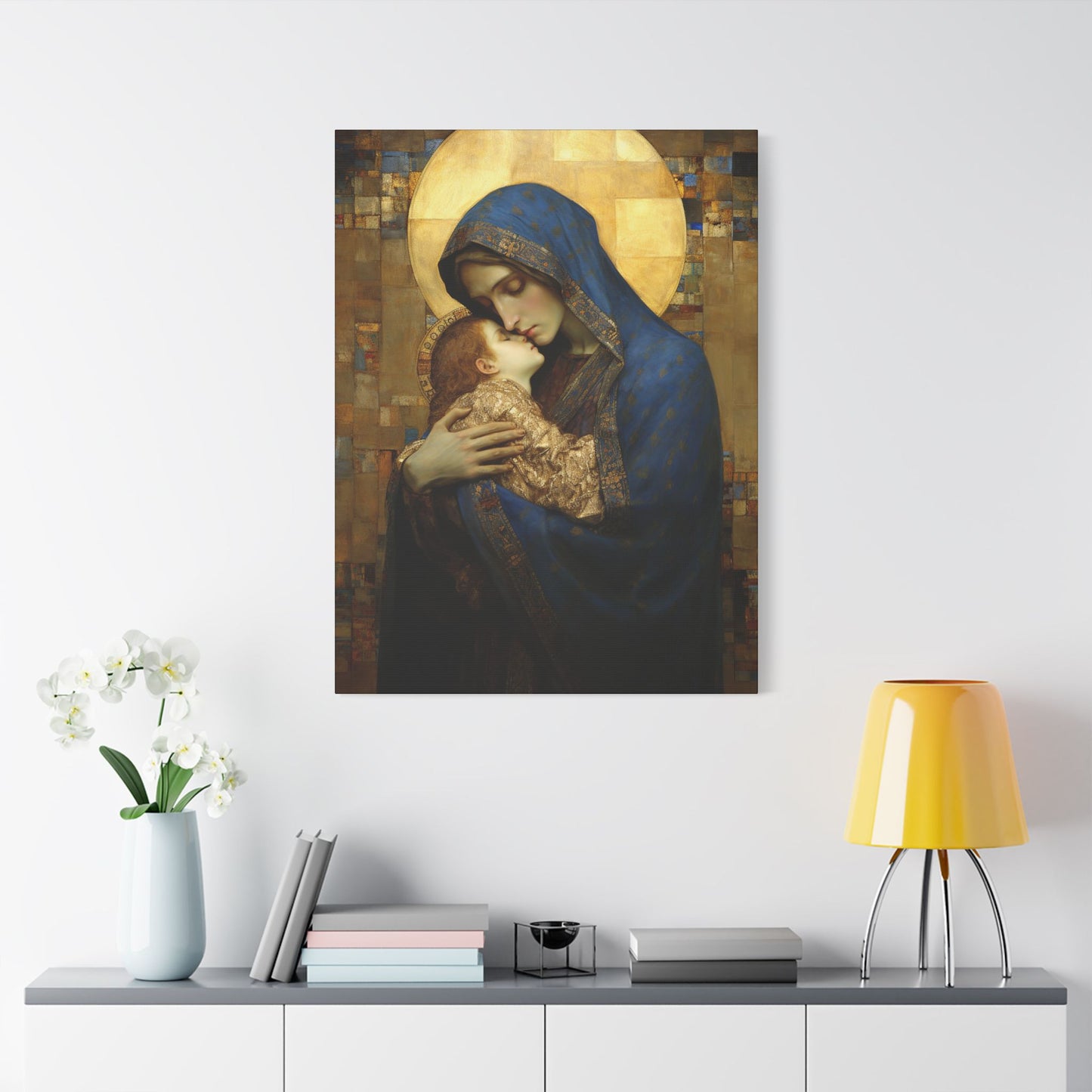 Madonna and Child - Museum Wrapped Canvas - Sanctified Souls Print - Religious Art for your Home - The Virgin Mary and The Christ Child