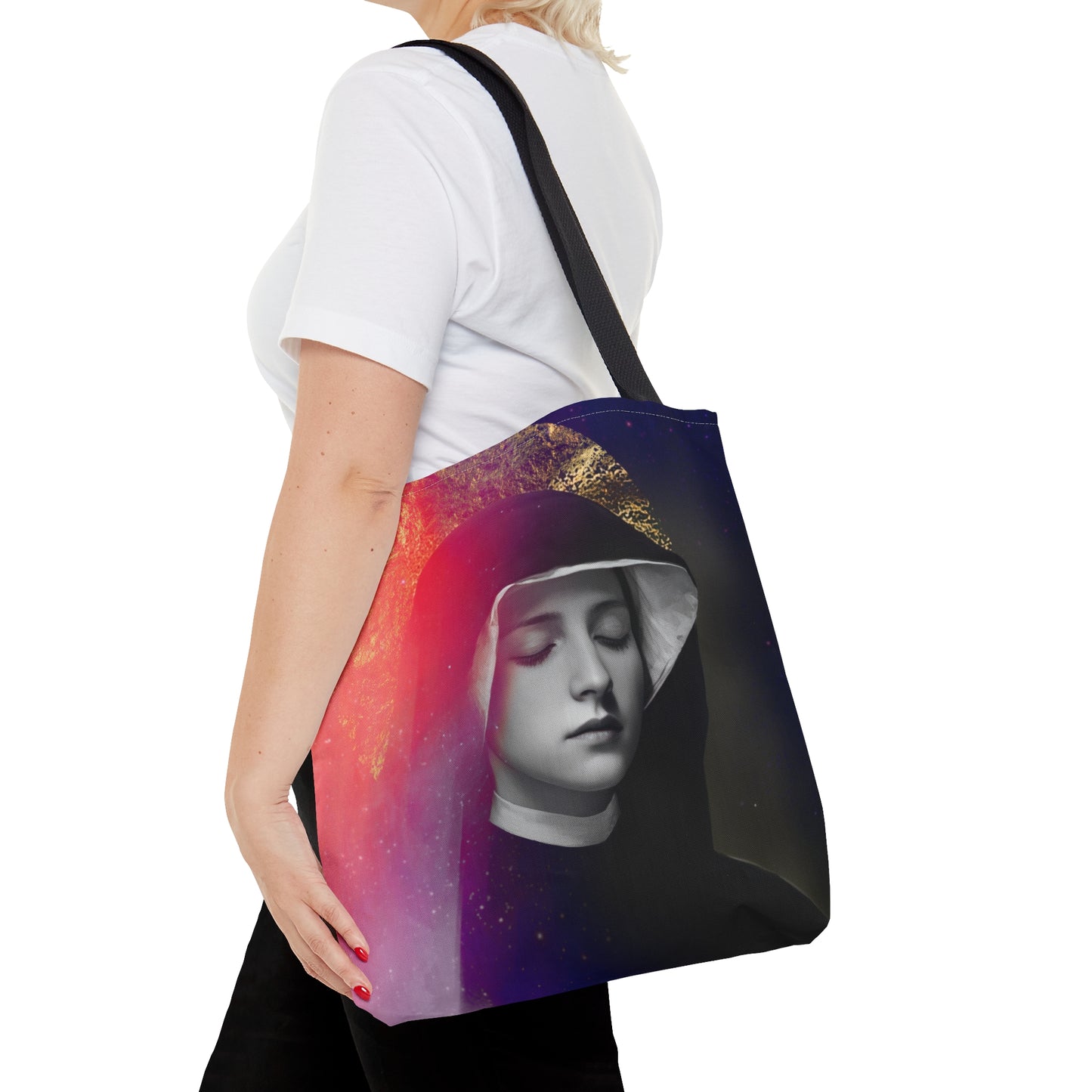 Saint Faustina Kowalska - Tote Bag - Large Medium Small Faith Art Bag - Bible Study Faith Purse - Double Sided Prayer Tote