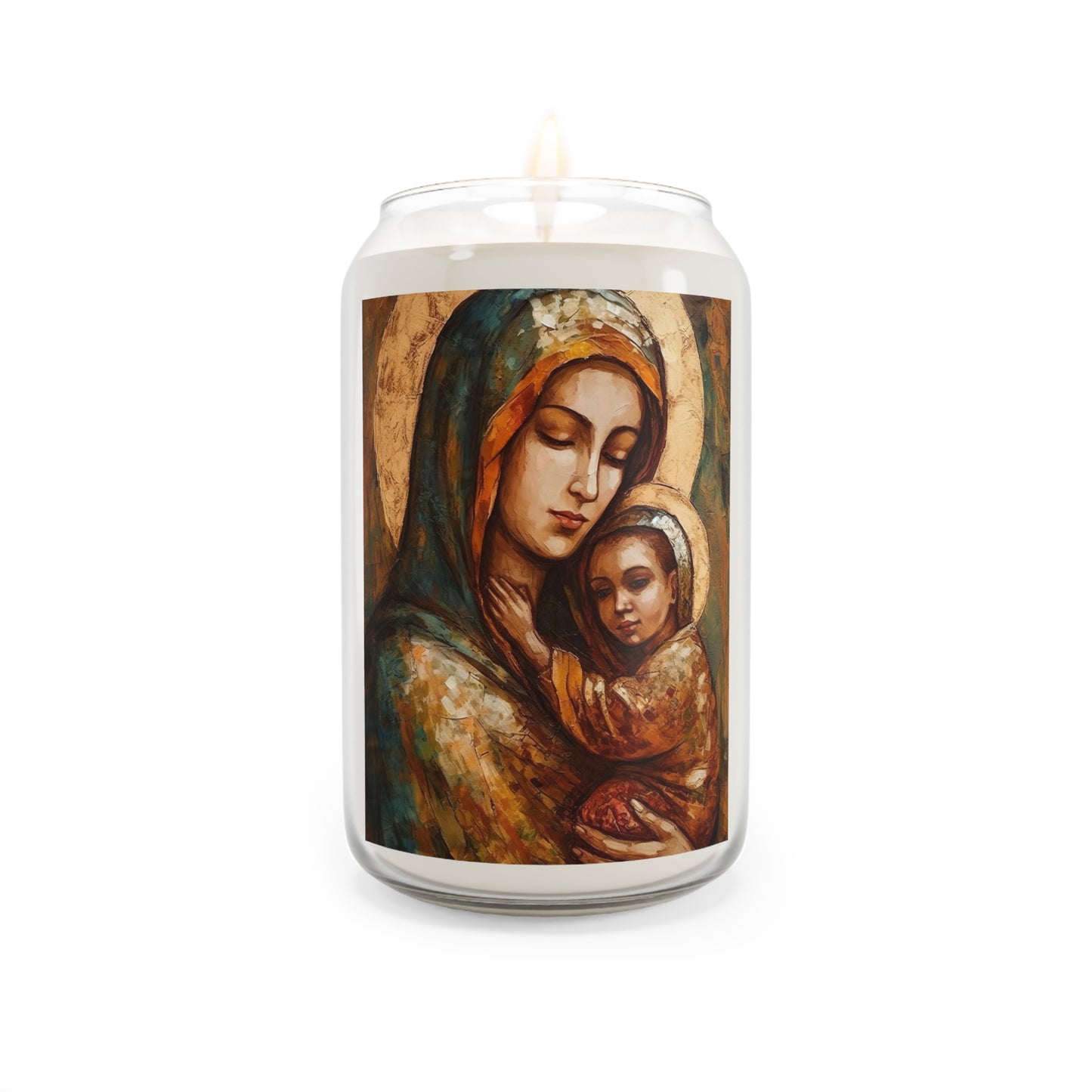 Mother's Blessing - Virgin Mary and the Christ Child - Scented Prayer Candle, 13.75oz - Tall Size - Religious Prayer Candle - Catholic Art