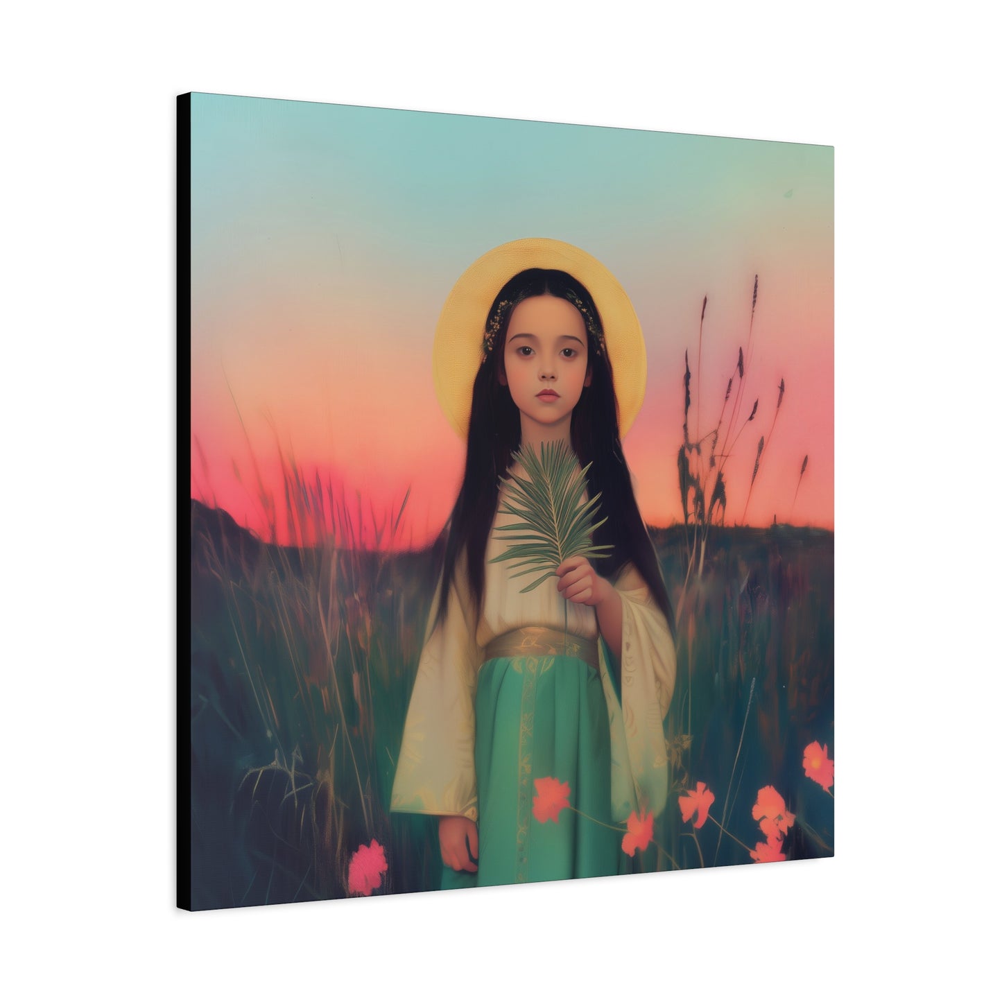 Saint Charity - Multiple Sizes - Catholic Home art - Museum Wrapped Canvas - Sanctified Souls Print - Martyr Saint