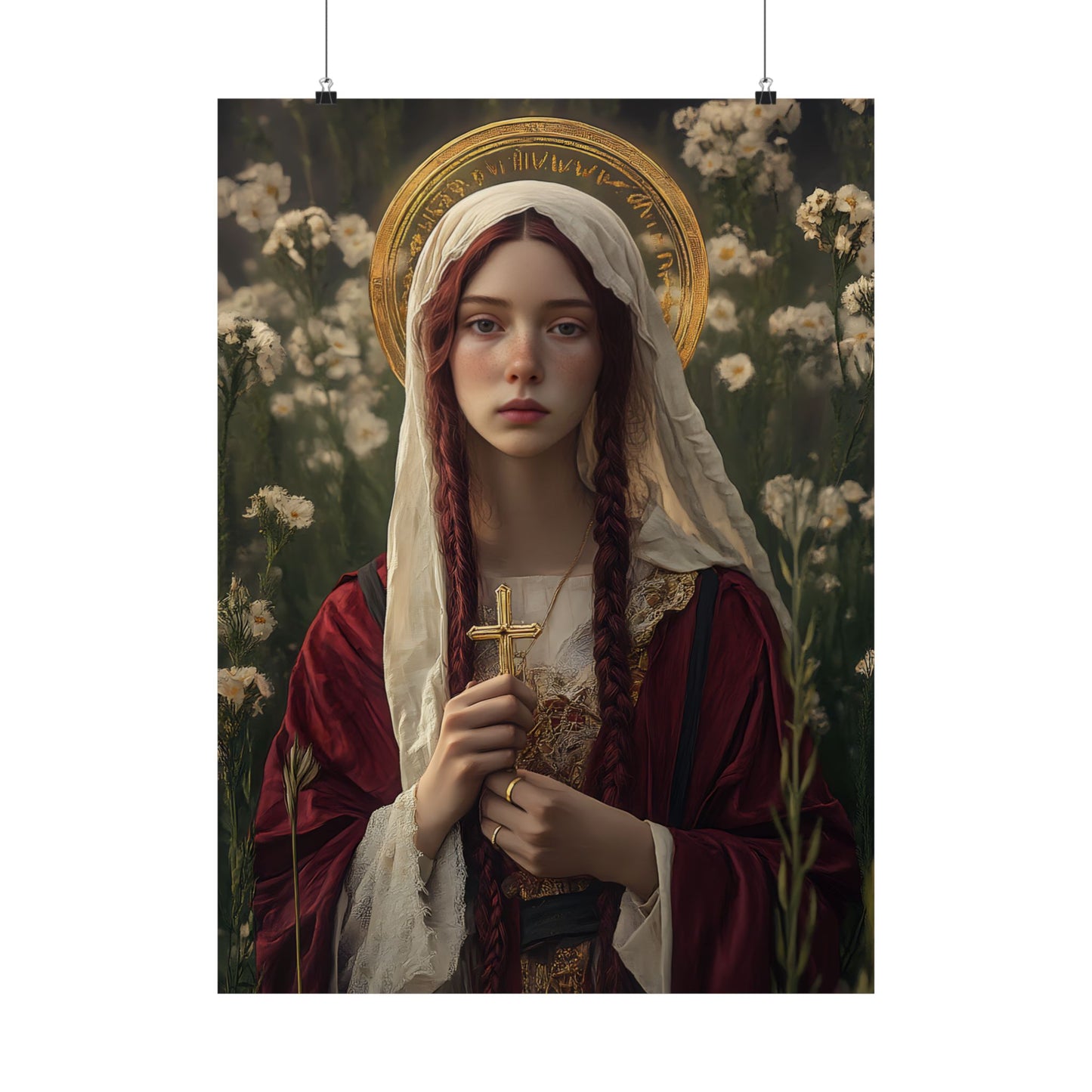 Saint Hilaria - Sanctified Souls Print - Multiple Sizes - Premium Matte Vertical Posters
