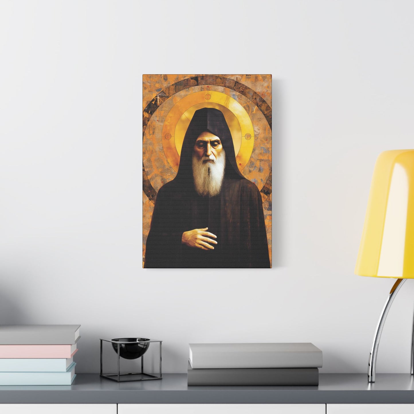 Saint Charbel Makhlouf Canvas Print - Multiple Sizes - Catholic Home art - Museum Wrapped Canvas - Sanctified Souls Print - Saint Sharbel