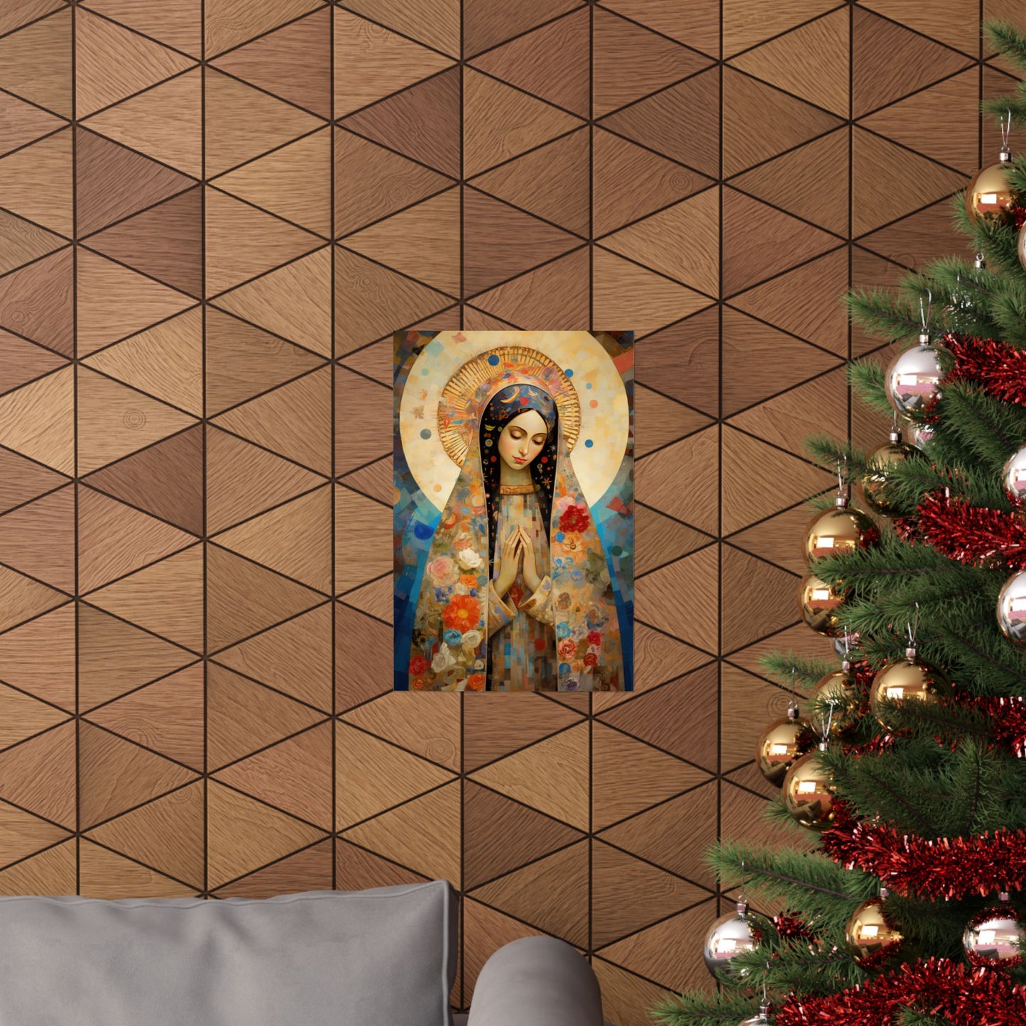 Lady of Guadalupe Icon of Love - Sanctified Souls Print - Multiple Sizes - Premium Matte Vertical Posters