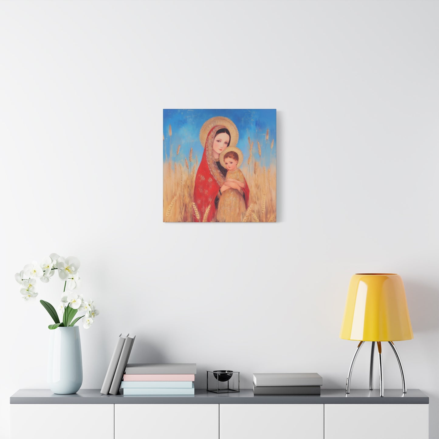 Our Lady of the Harvest  - Multiple Sizes - Catholic Home art - Museum Wrapped Canvas - Sanctified Souls Print