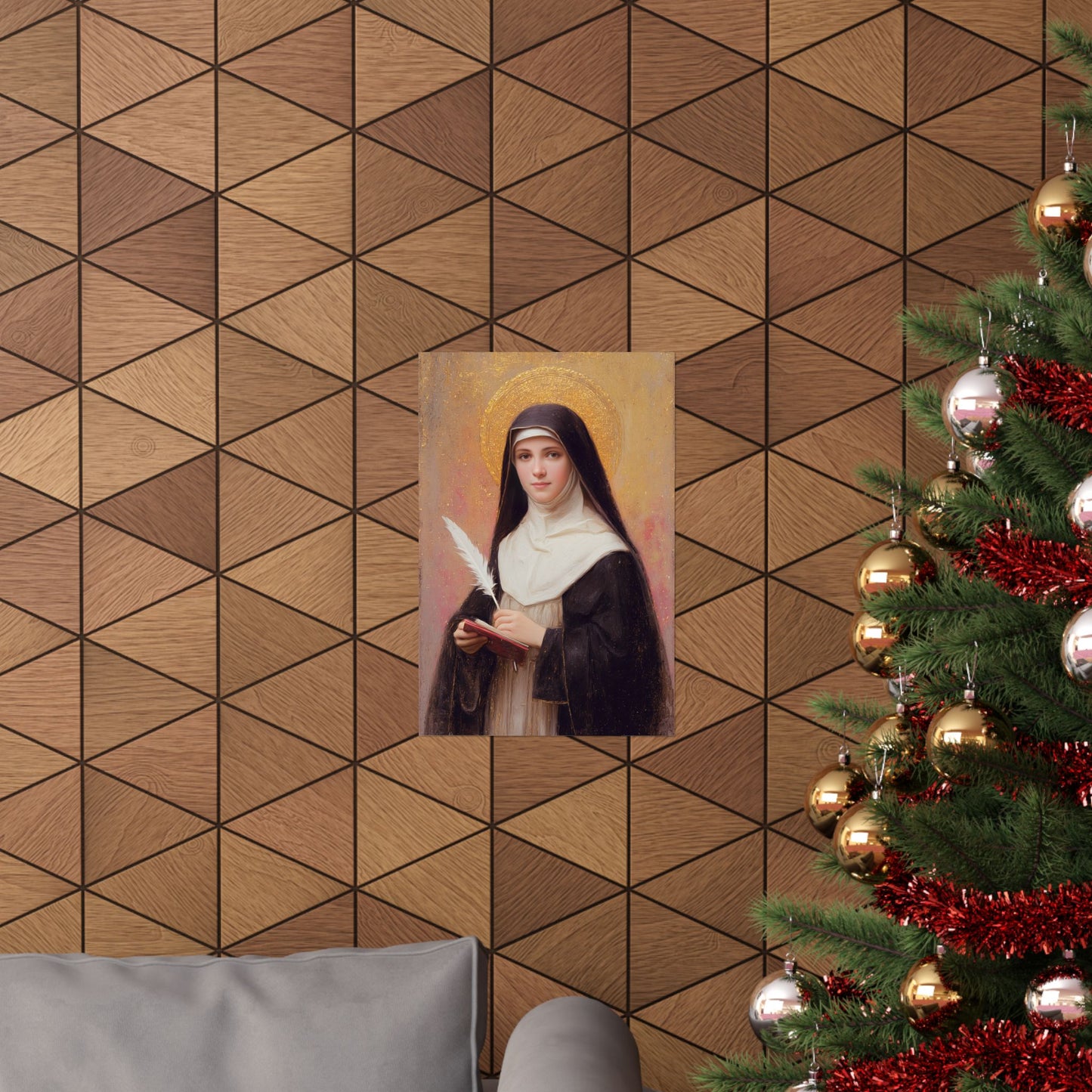 Saint Mechtildis / Mechtide of Hefta / Mechthild of Hackeborn - Sanctified Souls Print - Multiple Sizes - Premium Matte Vertical Posters
