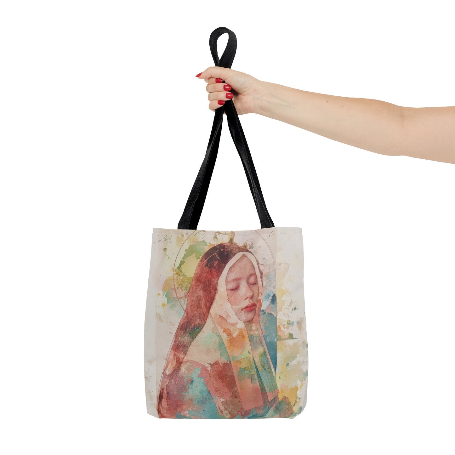 Saint Bernadette Tote Bag - Large Medium Small Faith Art Bag - Catholic Faith Purse - Double Sided