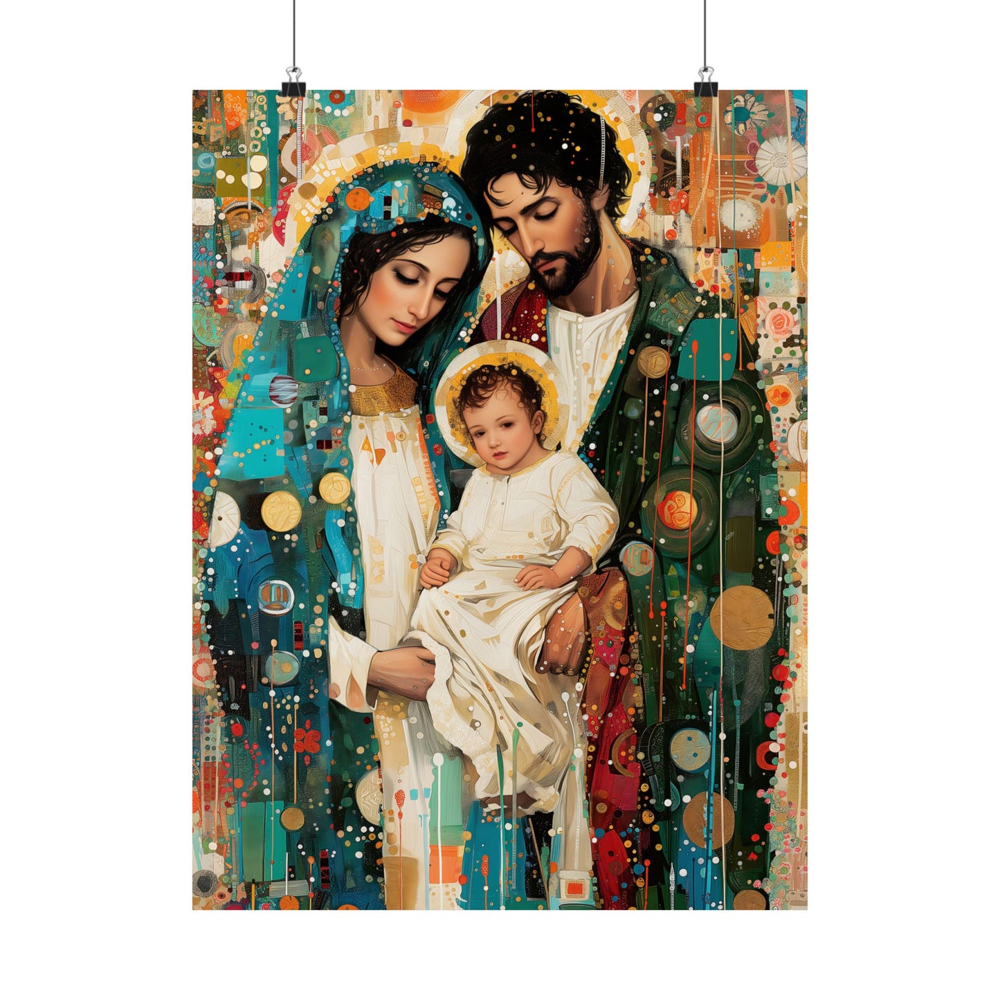 Eternal Light - Mary, Joseph, and the Christ Child - Sanctified Souls Print - Multiple Sizes - Premium Matte Vertical Posters - Holy Family