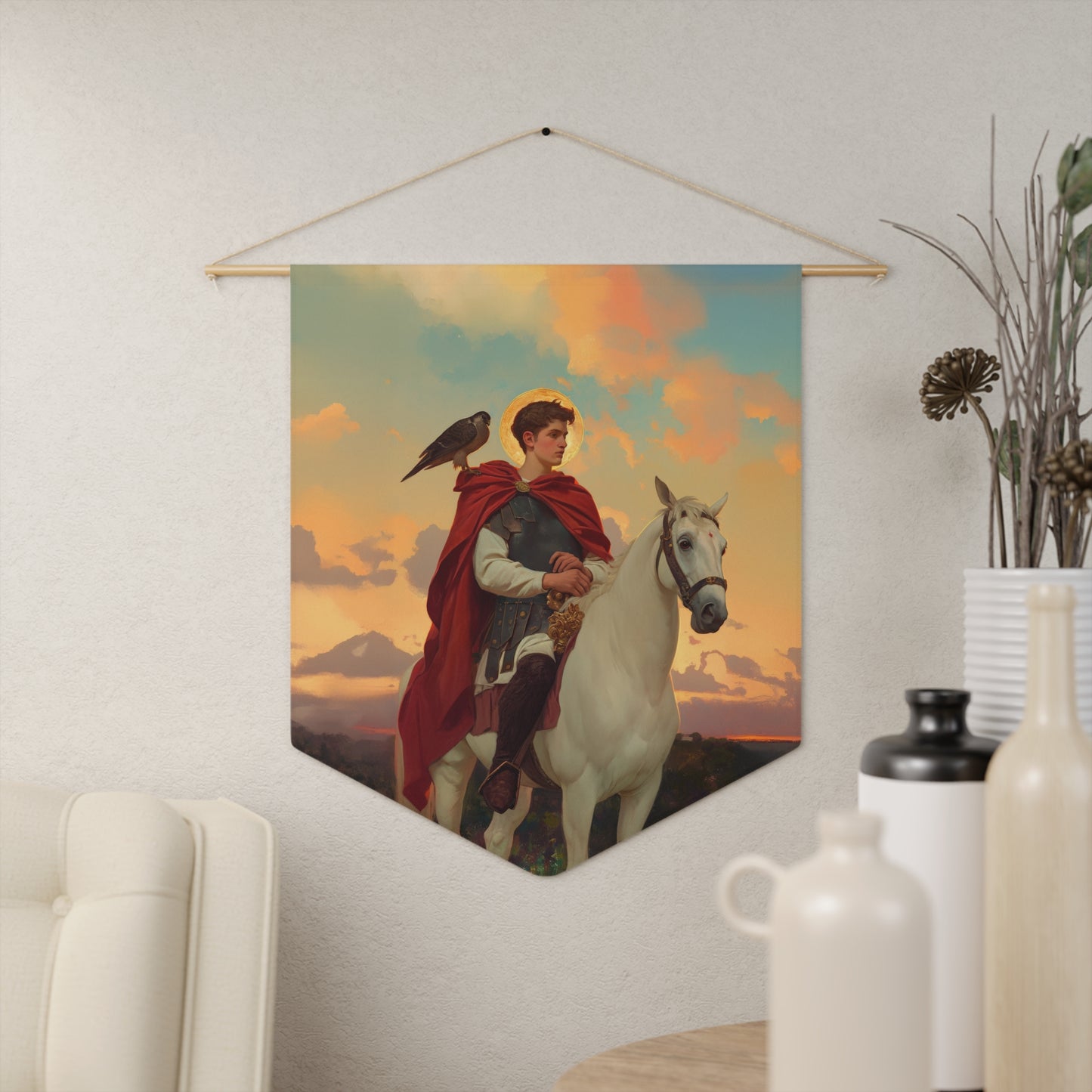 Saint Tryphon - Wall Banner / Wall Hanging - Christian Art - Prayer room - 18" x 21"