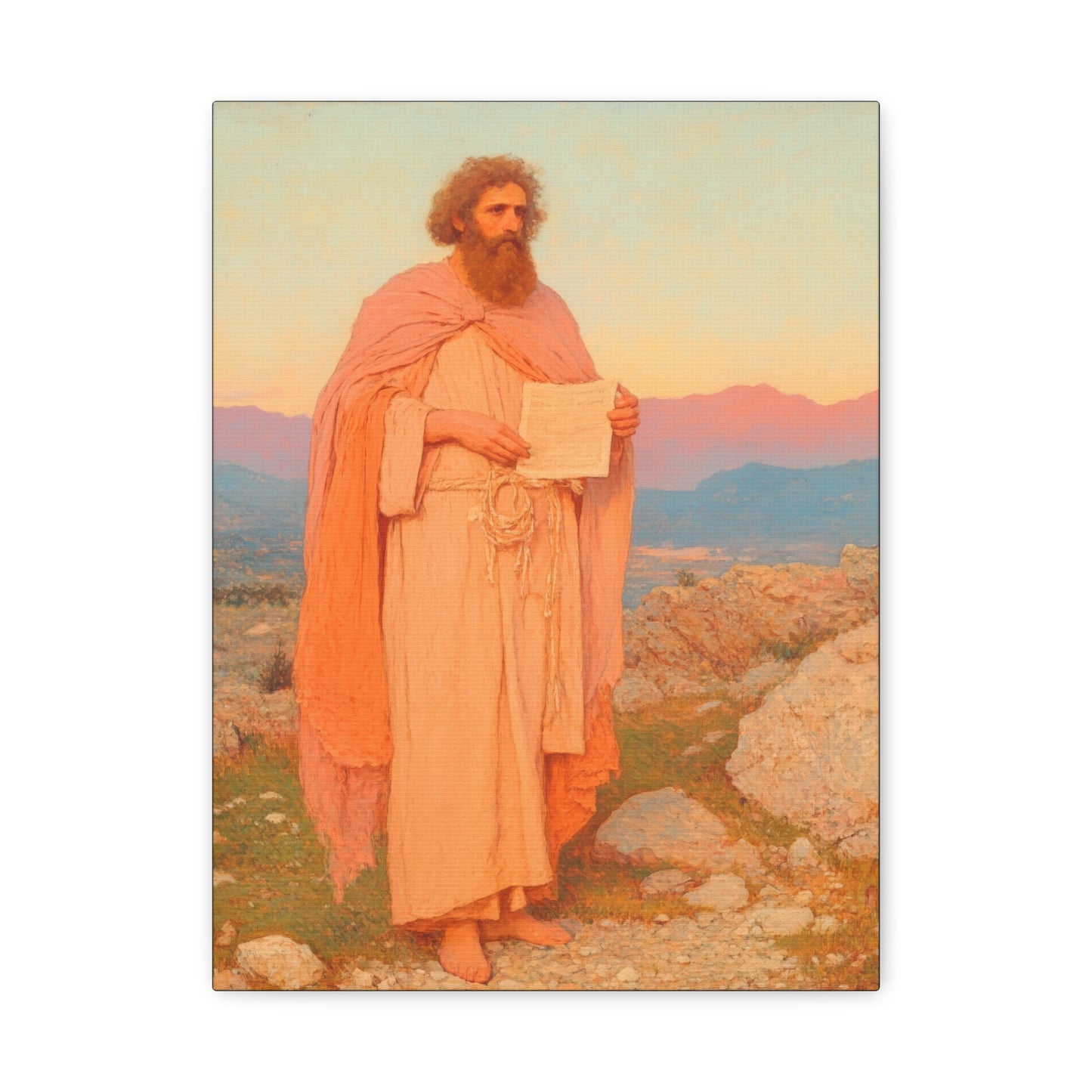 Obadiah - Keeper of the Lord's Warning and Mercy - Gallery Wrapped Canvas - Print - Religious Art for your Home - Catholic Art