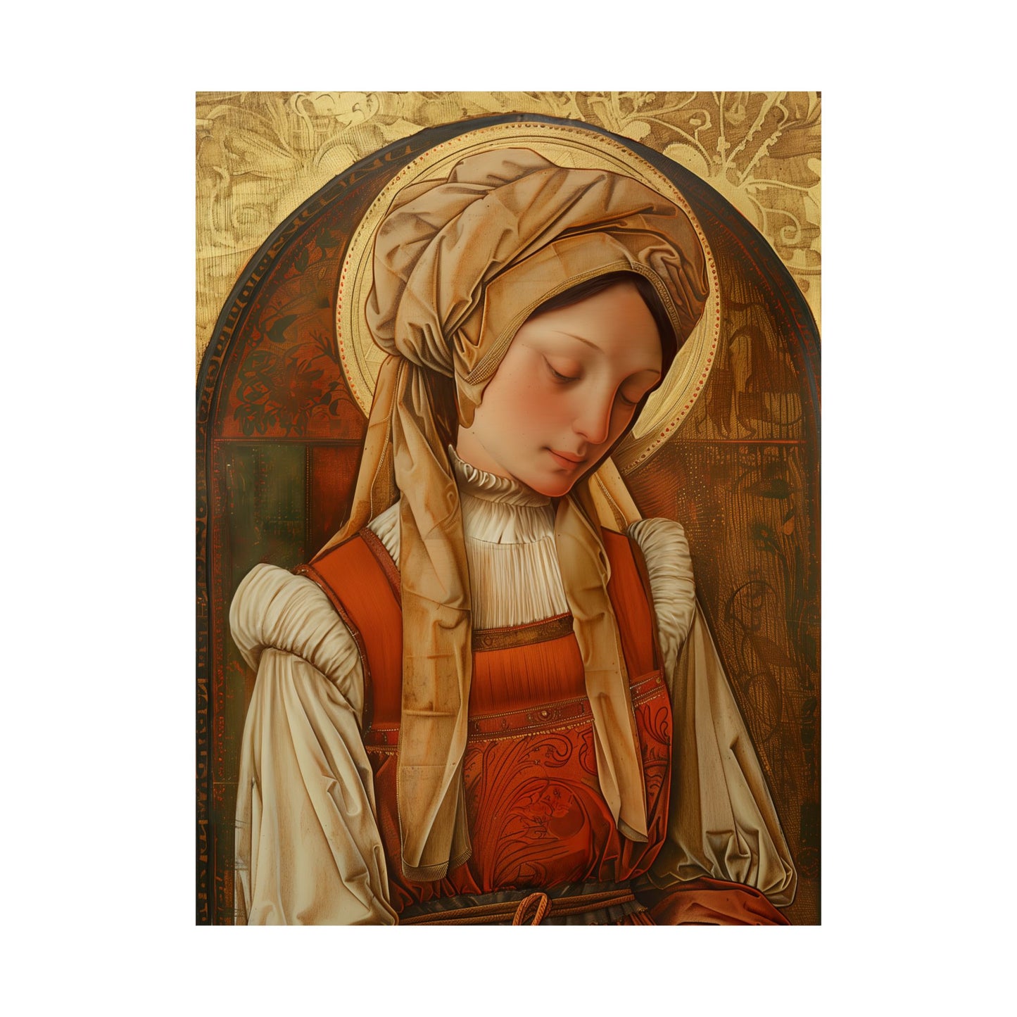Saint Anne Line - Sanctified Souls Print - Multiple Sizes - Premium Matte Vertical Posters - Anna Line - Catholic Saint Art - Home Decor