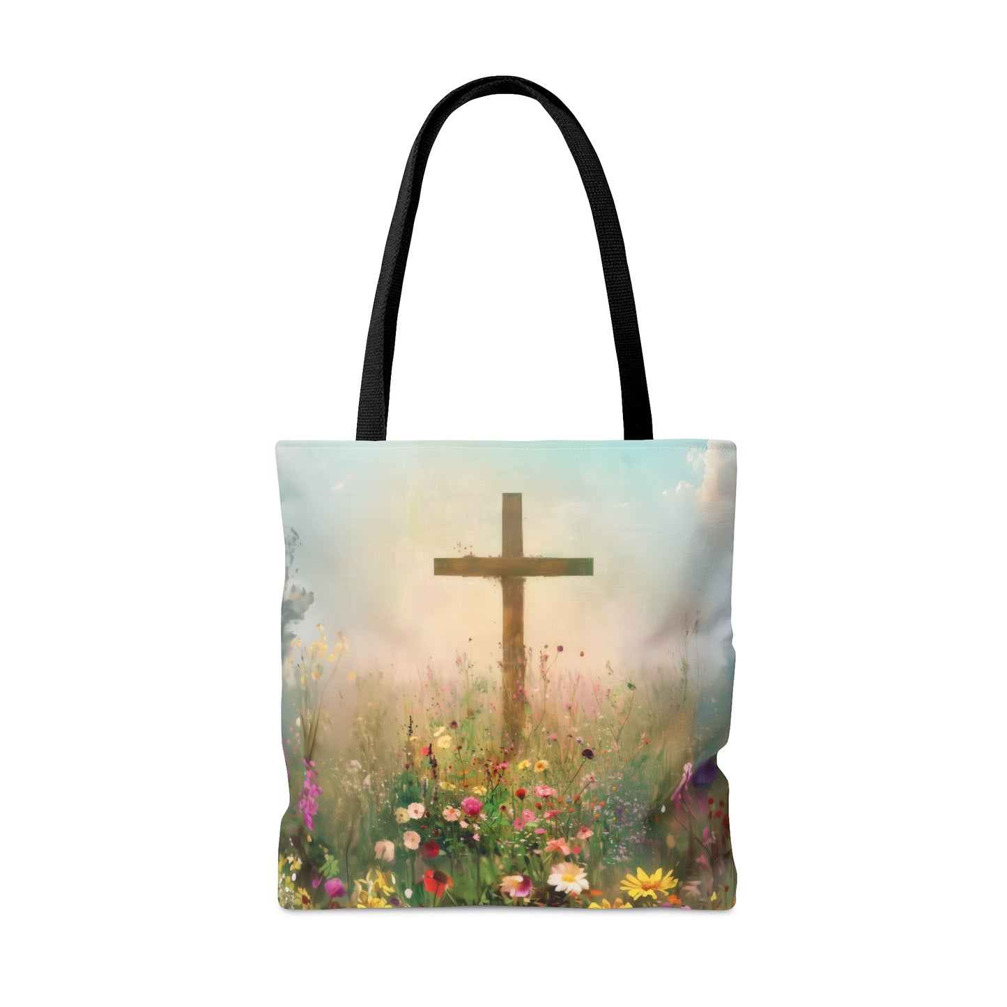 The Cross That Called the Earth to Life Tote Bag - Large Medium Small Faith Art Bag - Catholic Faith Purse - Double Sided