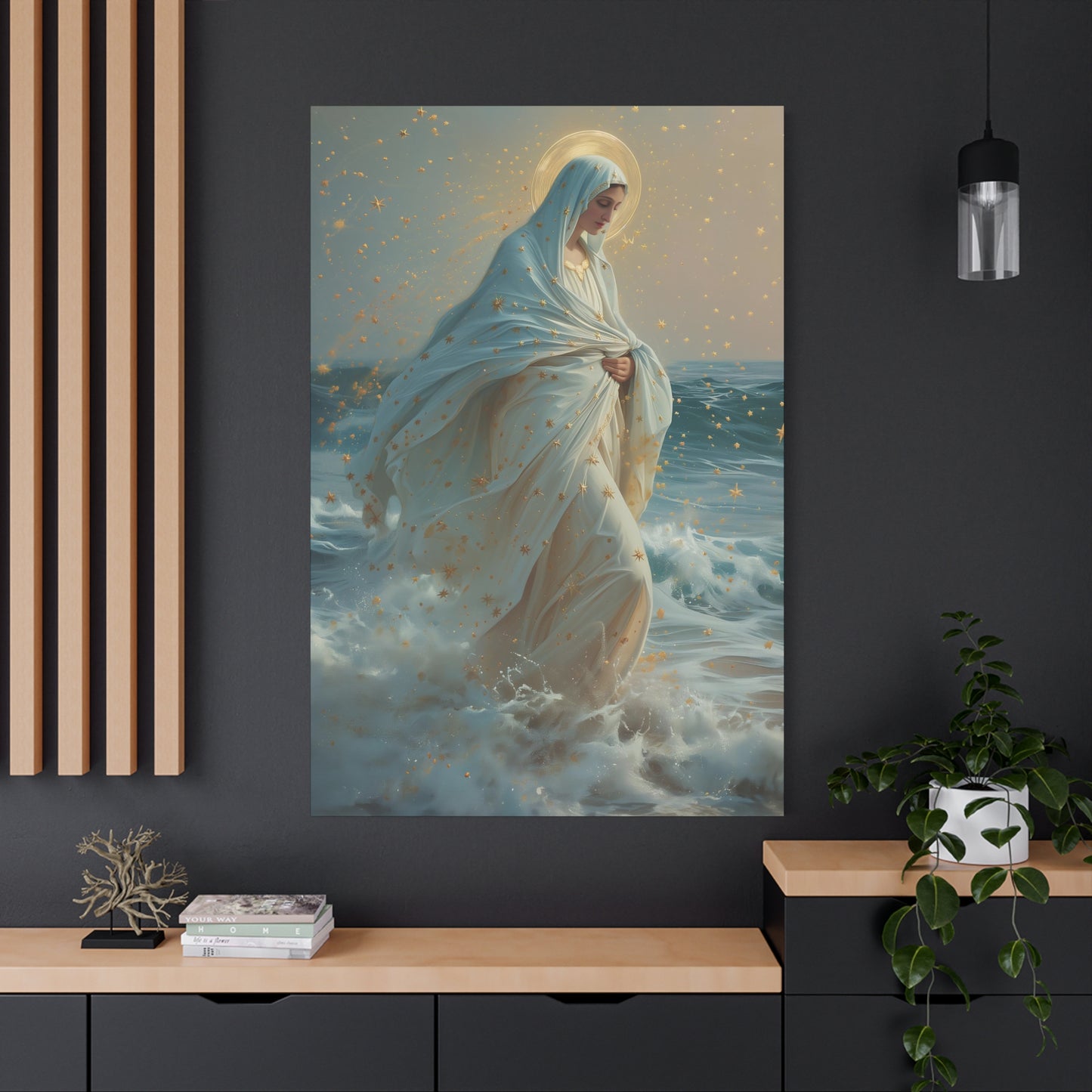 Guiding Light - Our Lady, Star of the Sea - Museum Wrapped Canvas - Sanctified Souls - Religious Art for your Home