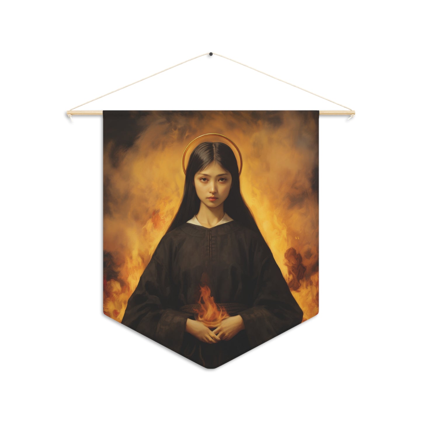 Blessed Mary Magdalen Kiota Pennant / Banner / Wall Hanging - Prayer room art - 18" x 21" - Catholic prayer Religious - Large Banner