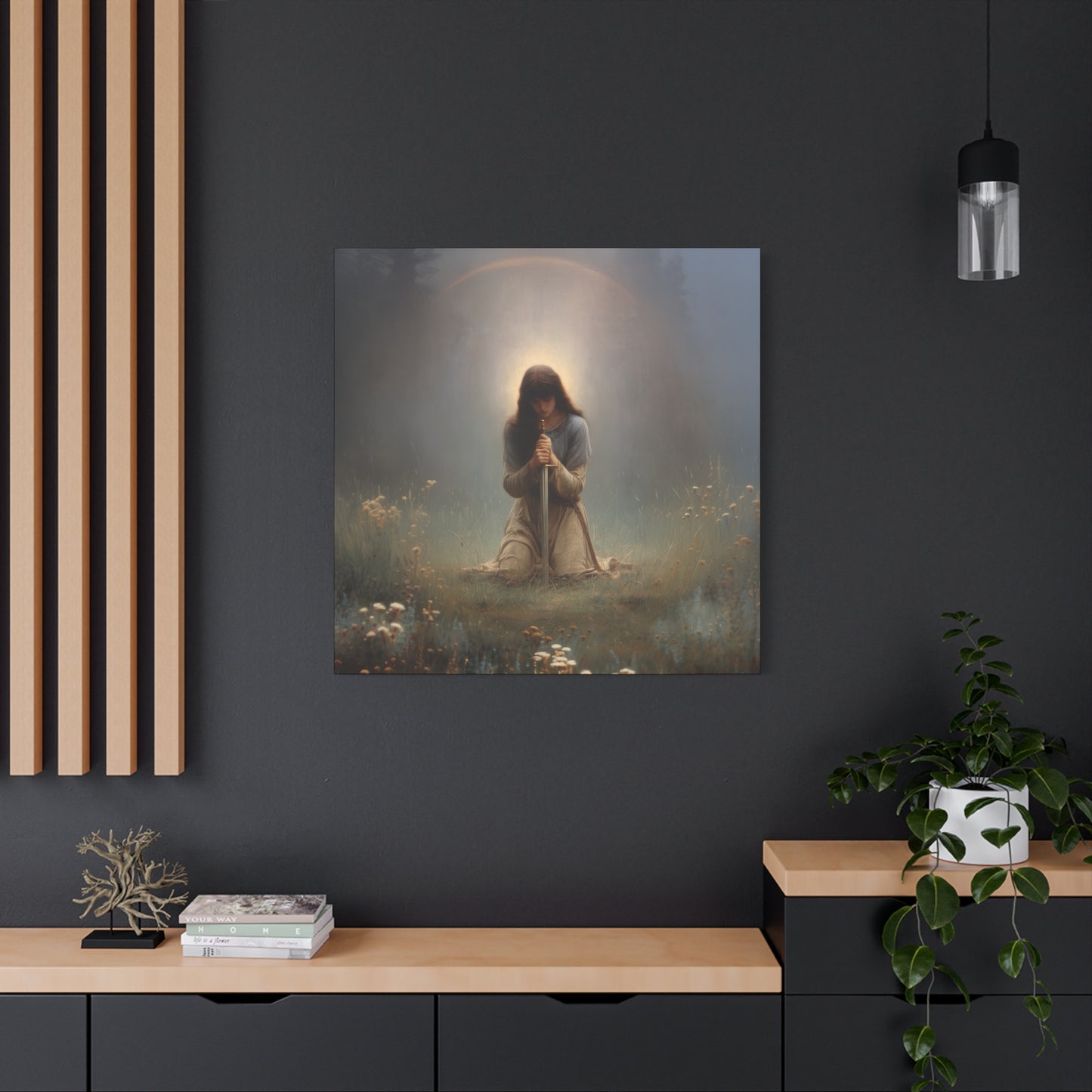 Saint Joan of Arc -  Museum Wrapped Canvas - Sanctified Souls Print - Religious Art for your Home - Catholic Patron Saint Art