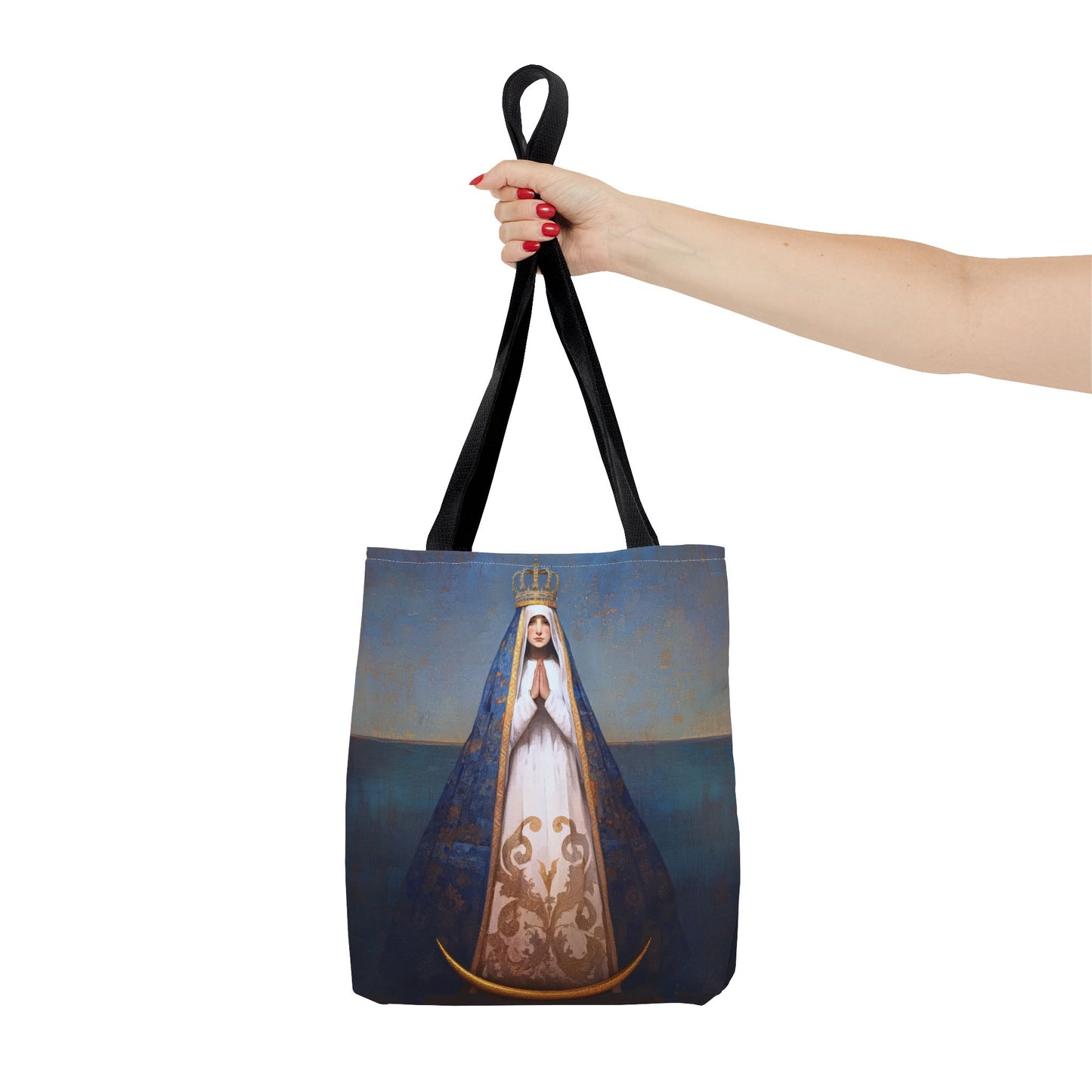 Virgen del Valle - Mother Mary  - Virgin of the Valley - Marian Art - Tote Bag - Large Medium Small Faith Art Bag - Tote Purse