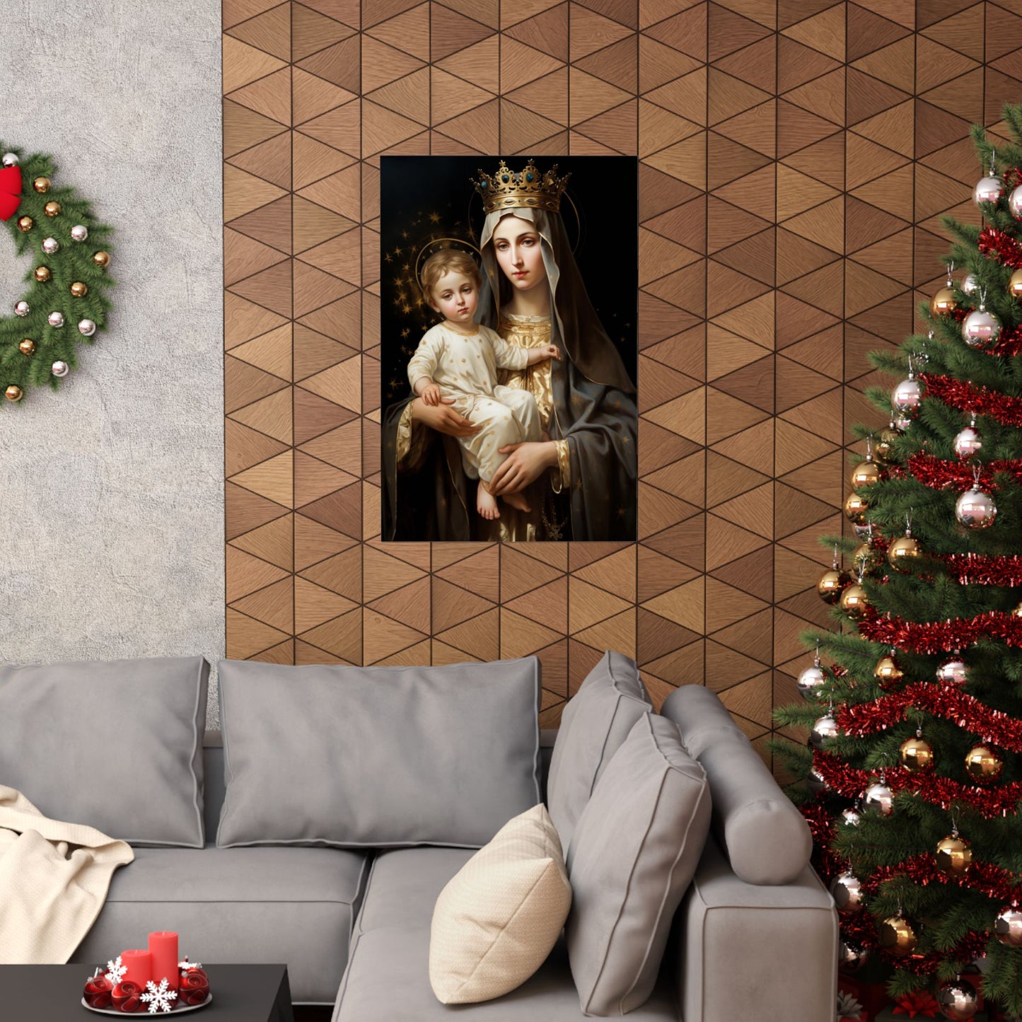 Our Lady of Mount Carmel - Sanctified Souls Print - Multiple Sizes - Premium Matte Vertical Posters