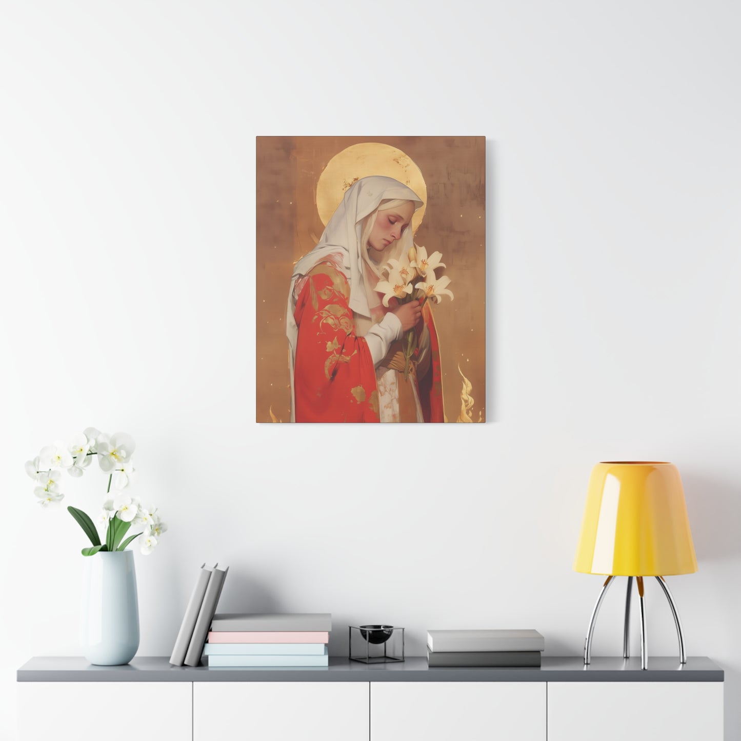Saint Faith of Agen - Gallery Wrapped Canvas - Print - Religious Art for your Home - Catholic Art