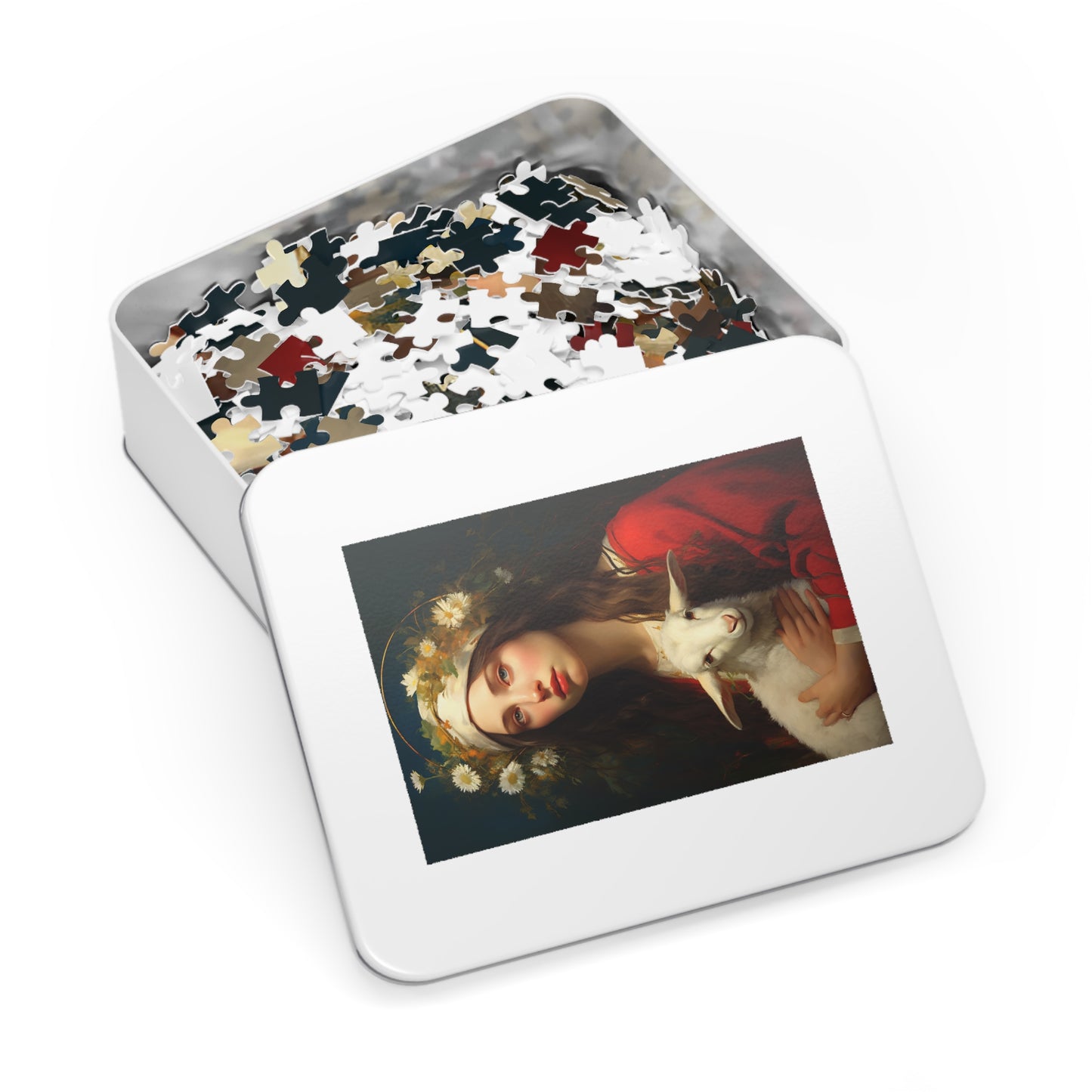Saint Agnes - Puzzle and Keepsake Tin - Religious Jigsaw Puzzle (30, 110, 252, 500,1000-Piece) - Religious Puzzle