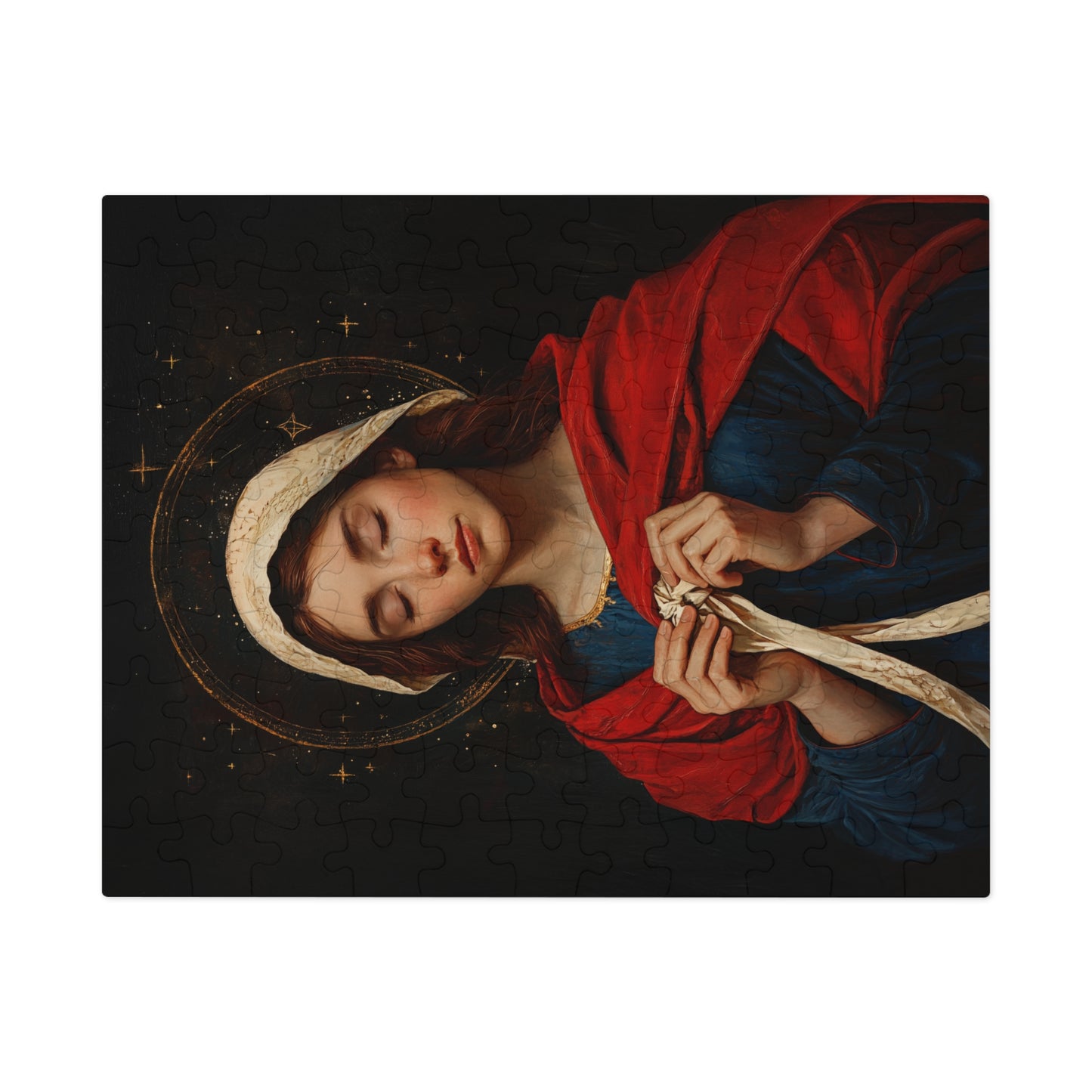 Mary Undoer of Knots - Mother Mary  - Untier of Knots - Marian Art - Puzzle - Keepsake Tin - Jigsaw Puzzle (30, 110, 252, 500,1000-Piece)
