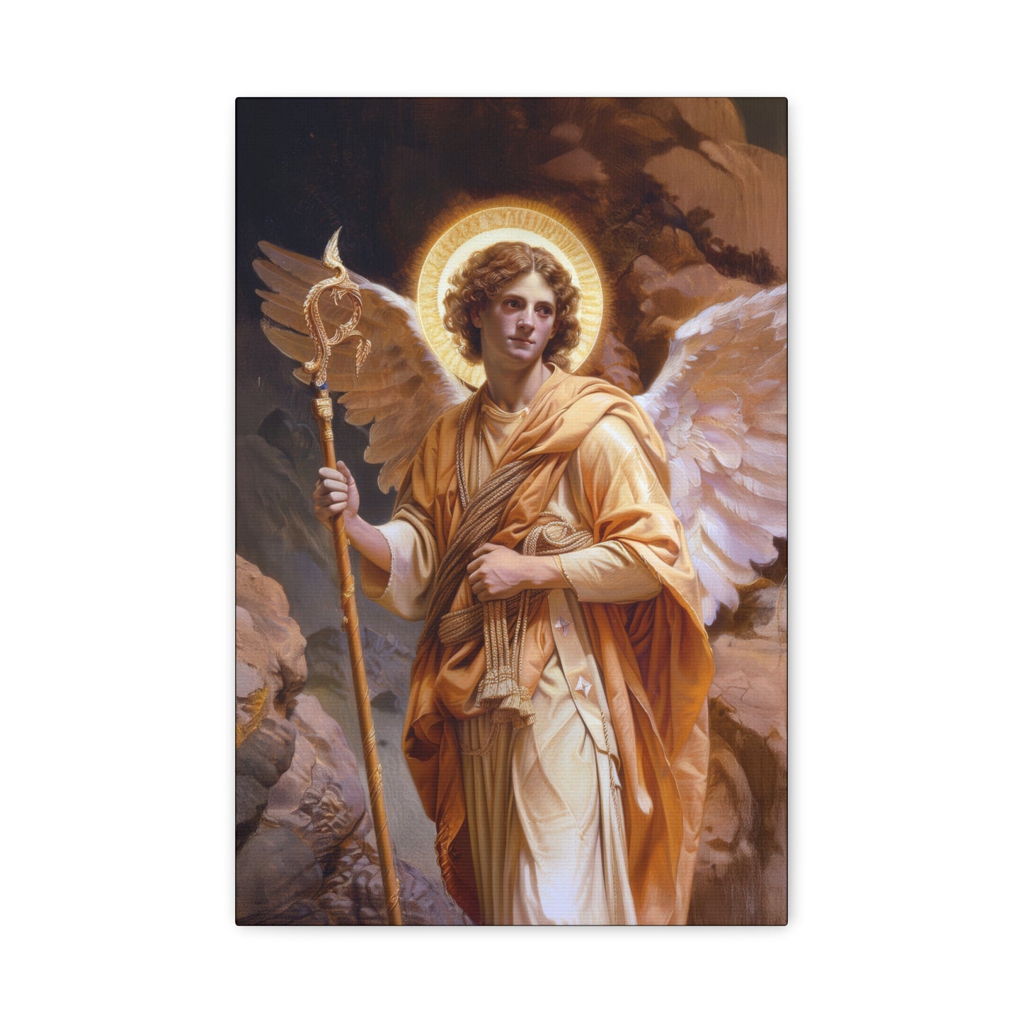 Saint Raphael the Archangel - Gallery Wrapped Canvas - Print - Religious Art for your Home - Catholic