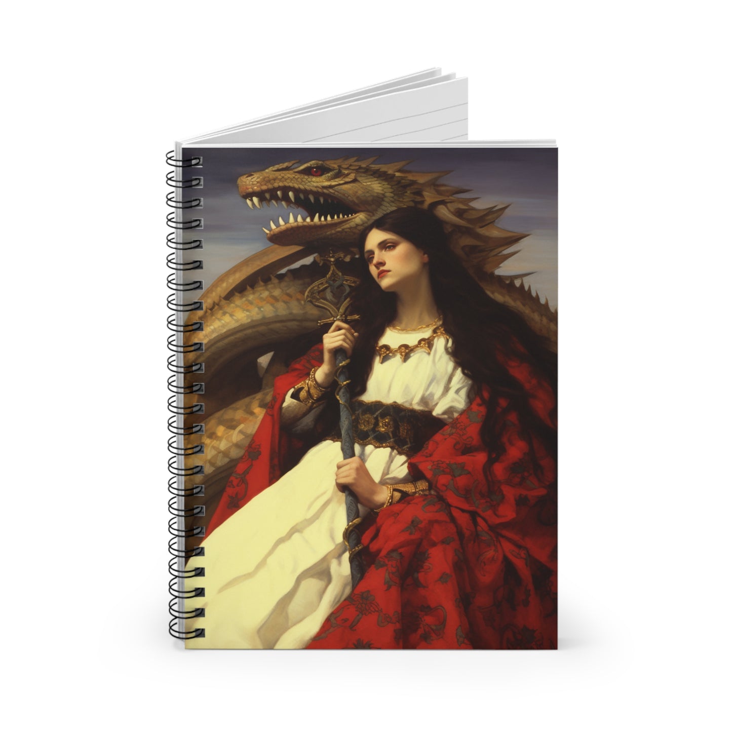 Saint Martha of Bethany Journal - Sanctified Souls Art - Religious Based Notebook - Spiral Notebook - Ruled Line