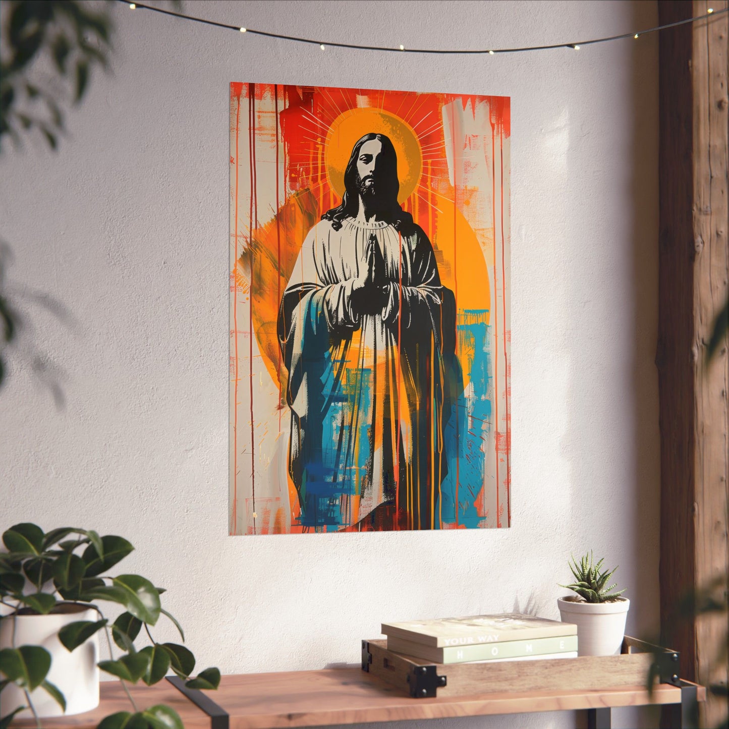 Jesus, King of Peace and Light - Sanctified Souls Print - Multiple Sizes - Premium Posters - Catholic Art - Christian painting