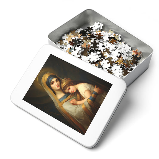 Saint Anne mother to Mary the Blessed Virgin - Puzzle and Keepsake Tin - Jigsaw Puzzle (30, 110, 252, 500,1000-Piece) - Religious Puzzle