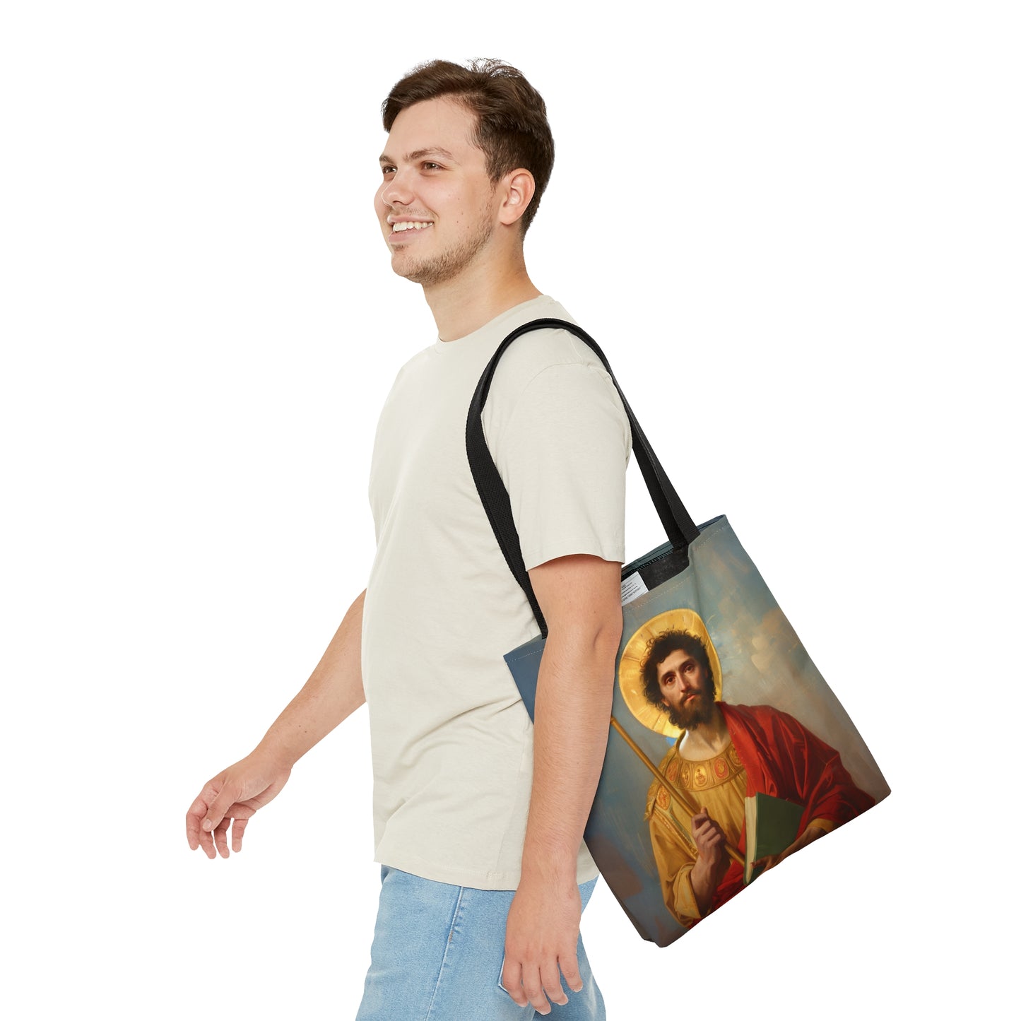 Saint Thomas the Apostle Tote Bag - Large Medium Small Faith Art Bag - Catholic Faith Purse - Religious Carry All Reusable